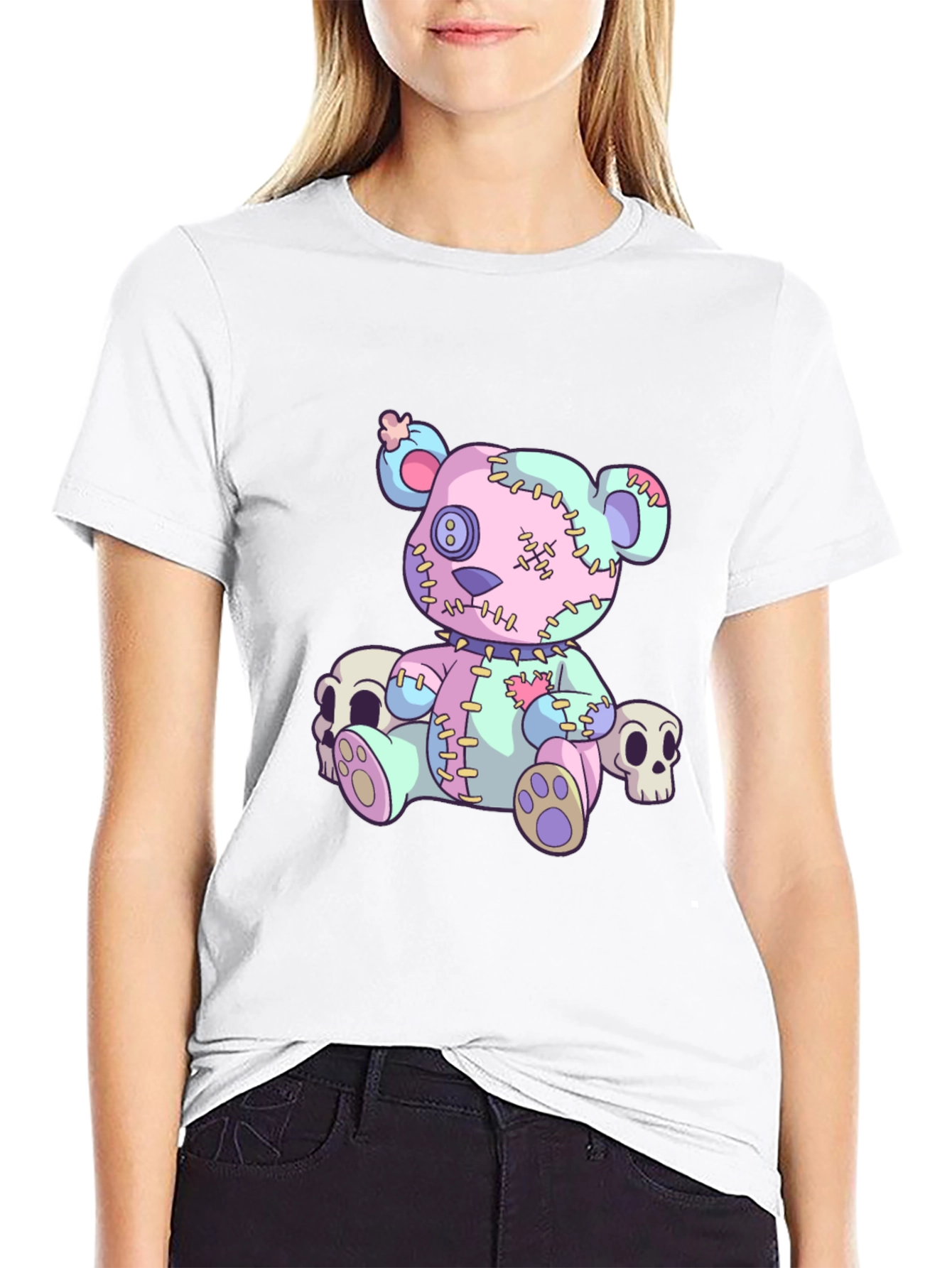 Stitched Teddy Bear Graphic Tee