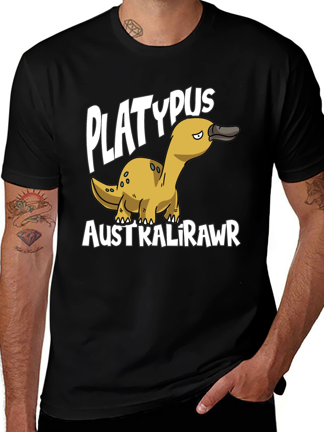 Platypus Australirawr Funny Graphic T-Shirt