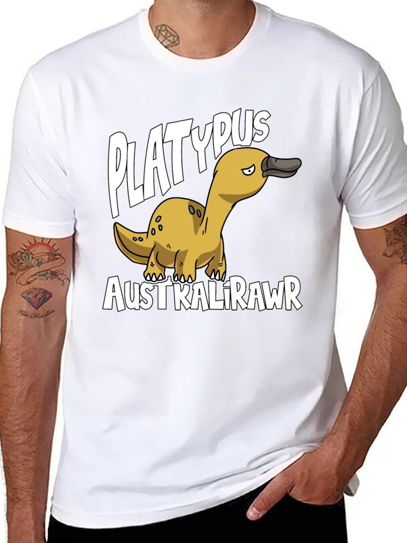 Platypus Australirawr Funny Graphic T-Shirt