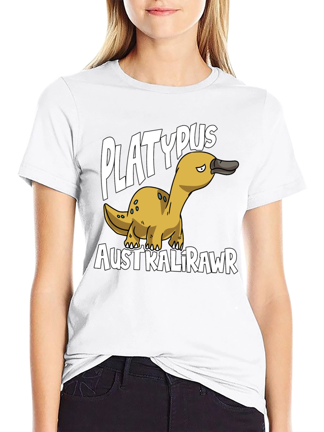 Platypus Australirawr Funny Graphic T-Shirt