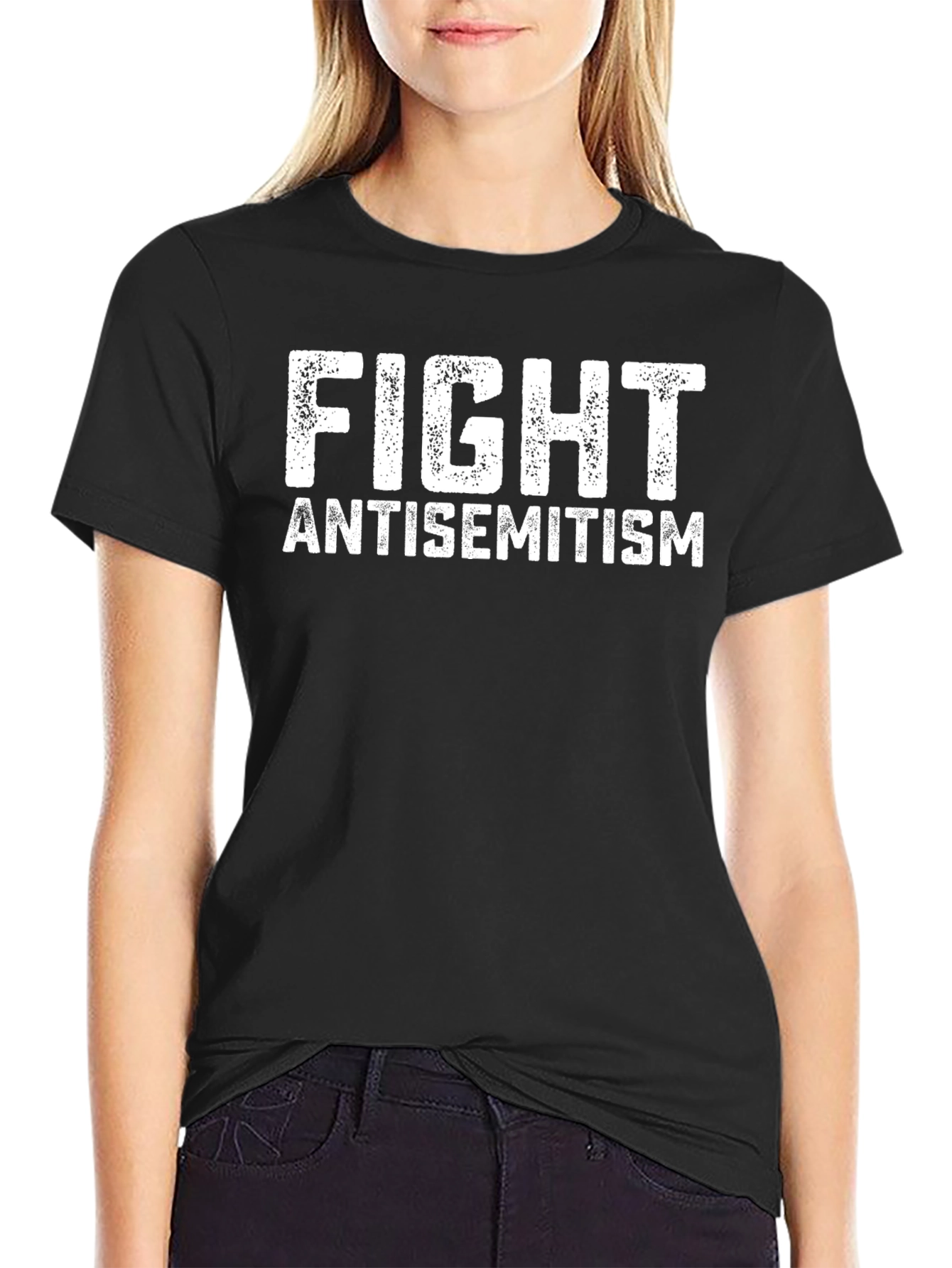 Fight Antisemitism Graphic Tee - Black Unisex T-Shirt