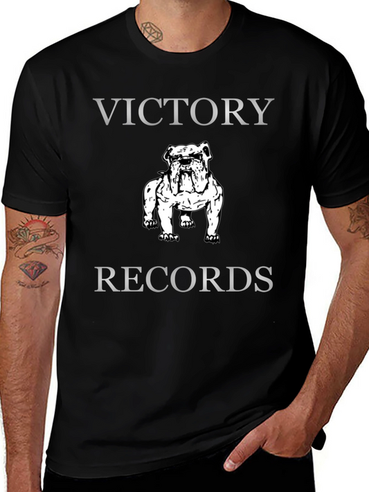 Victory Records Bulldog Black Graphic T-Shirt