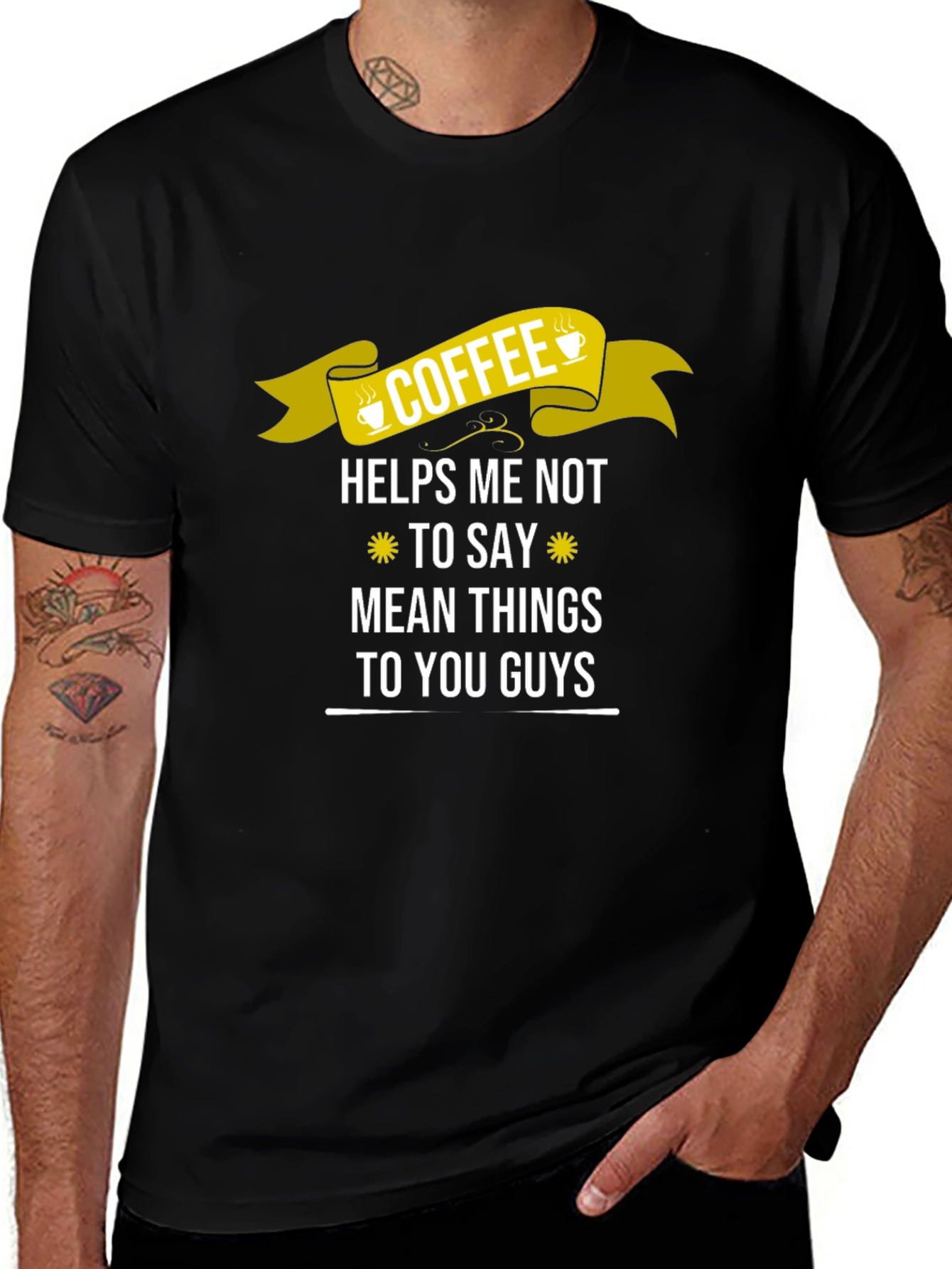 Coffee Helps Me Not To Say Mean Things T-Shirt