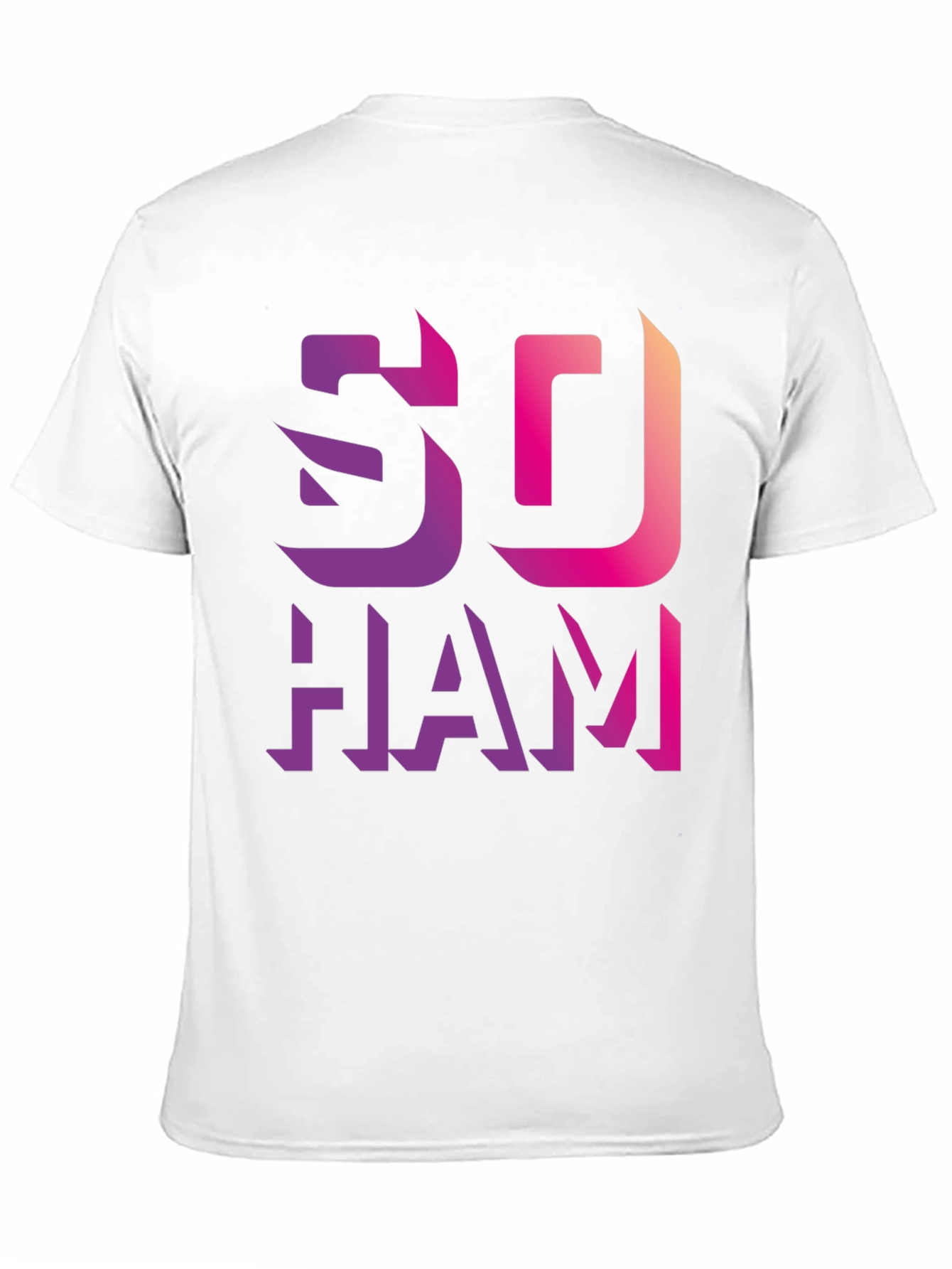Gradient SO HAM Graphic Black T-Shirt