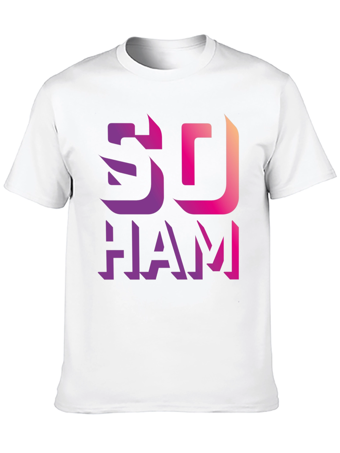 Gradient SO HAM Graphic Black T-Shirt