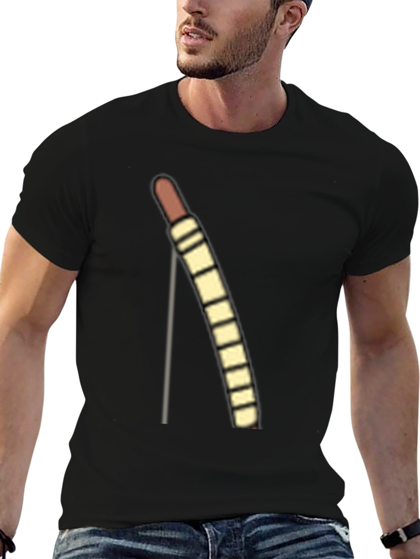 Novelty Sausage Link Graphic T-Shirt