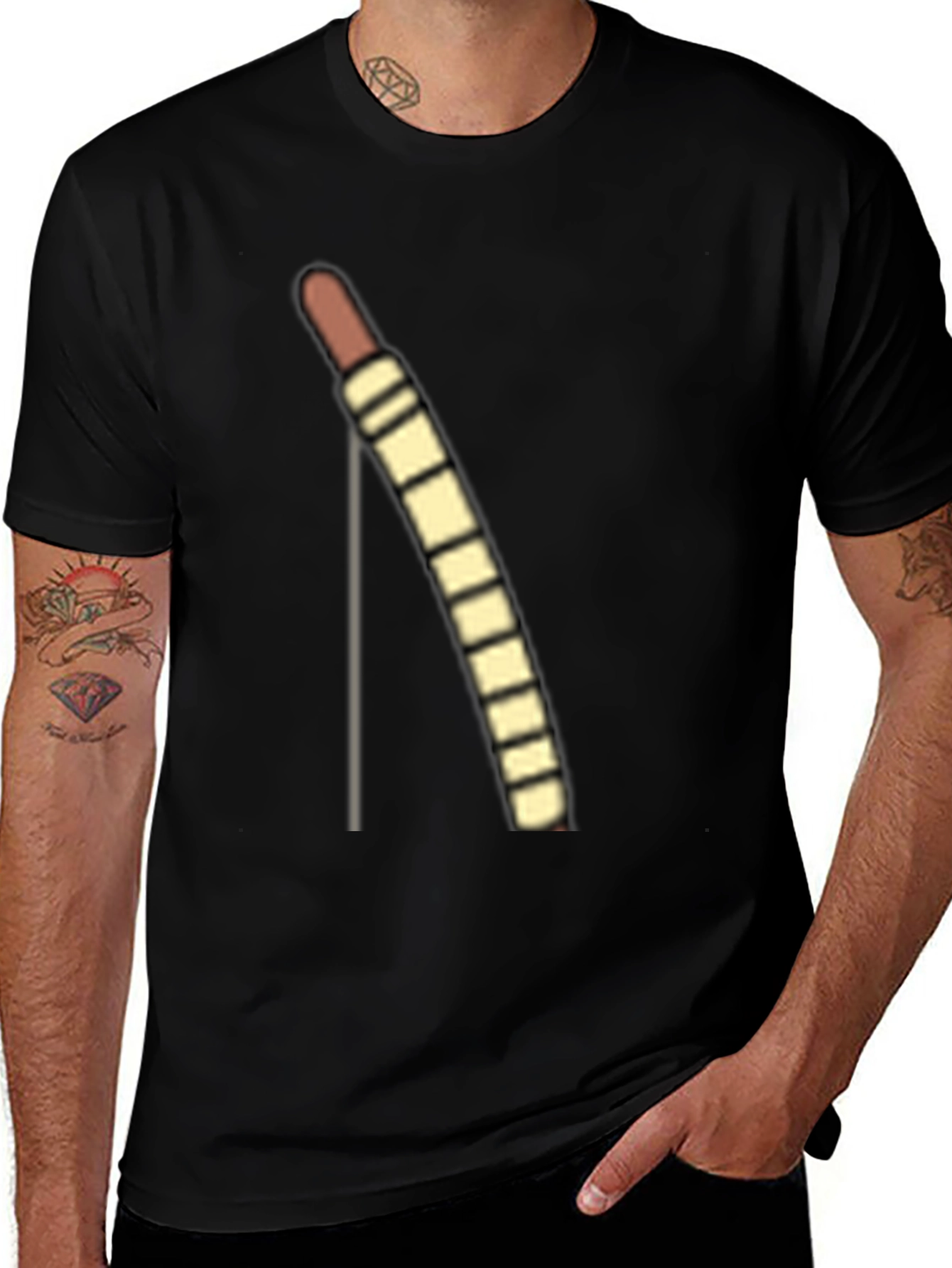 Novelty Sausage Link Graphic T-Shirt