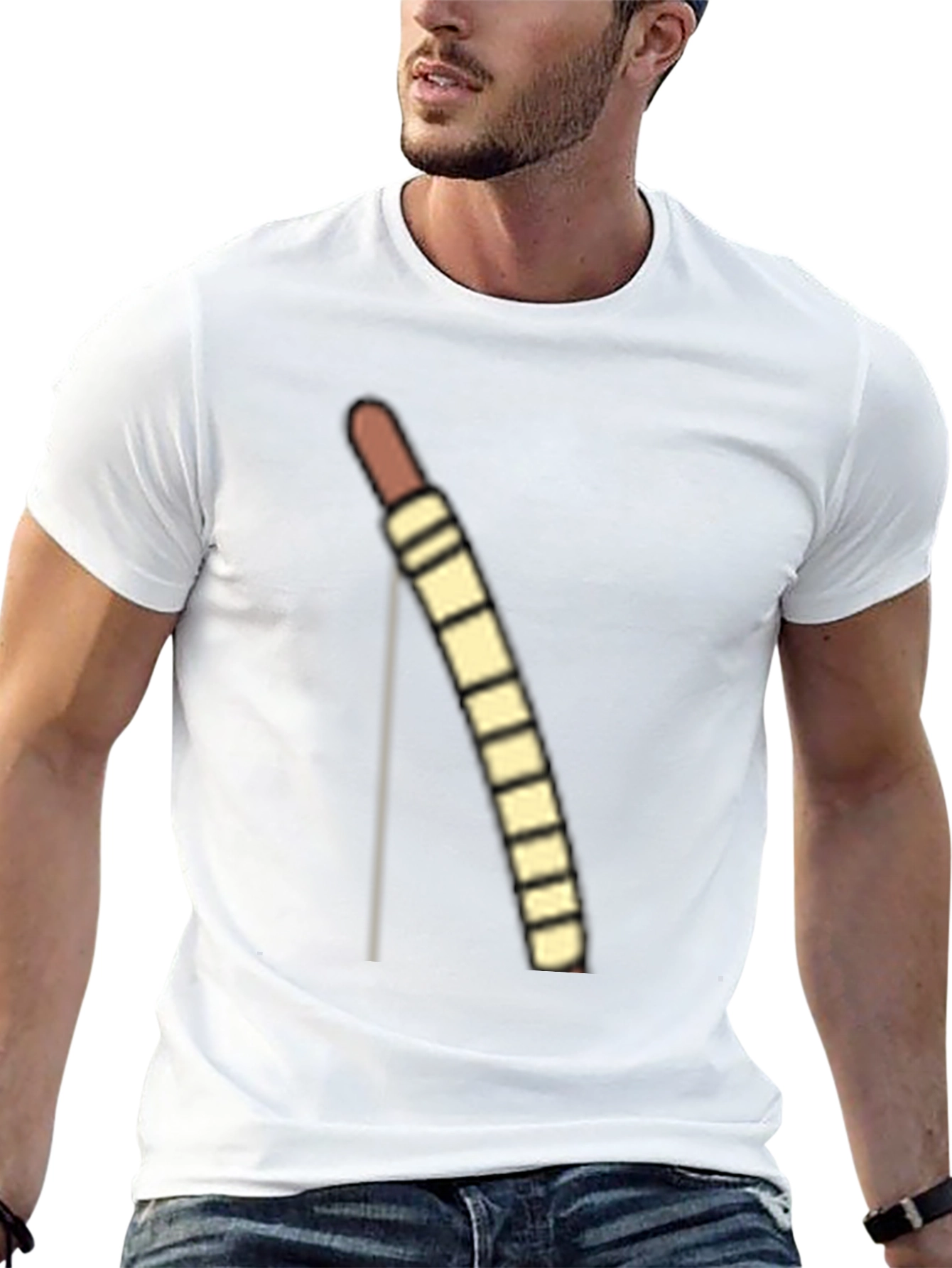 Novelty Sausage Link Graphic T-Shirt