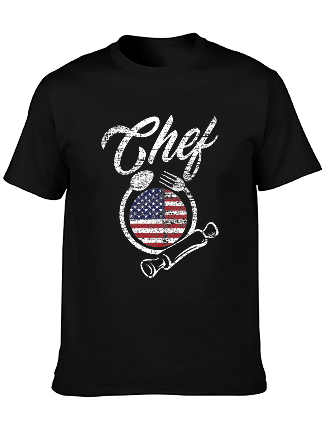 Chef USA Flag Graphic T-Shirt