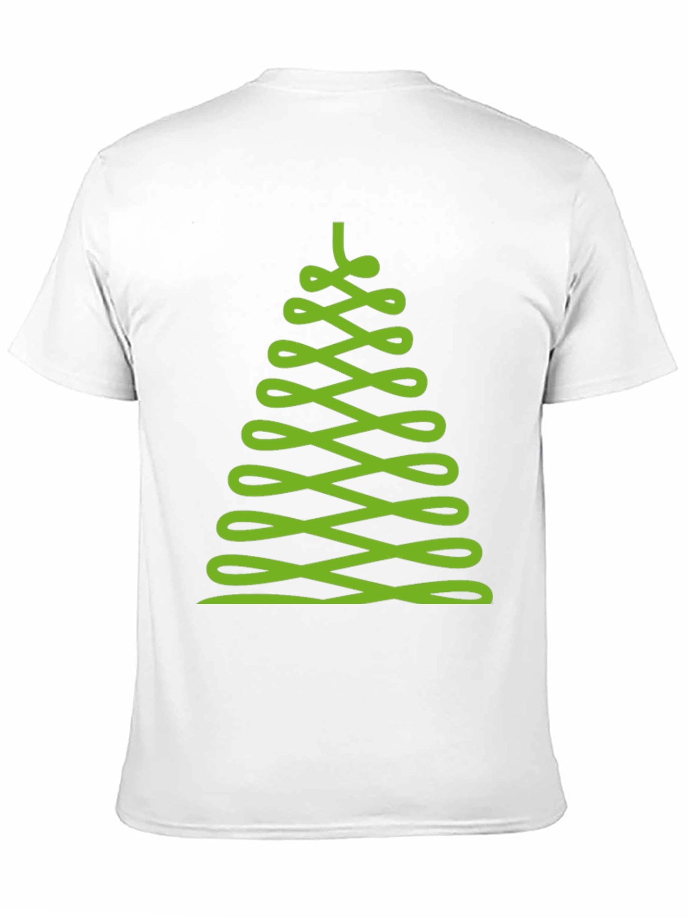 Abstract Christmas Tree Graphic Tee - Black