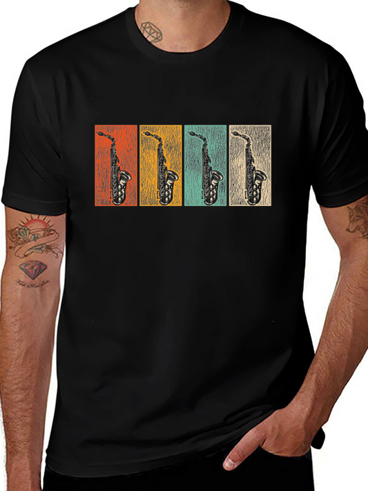 Retro Saxophone Music T-Shirt