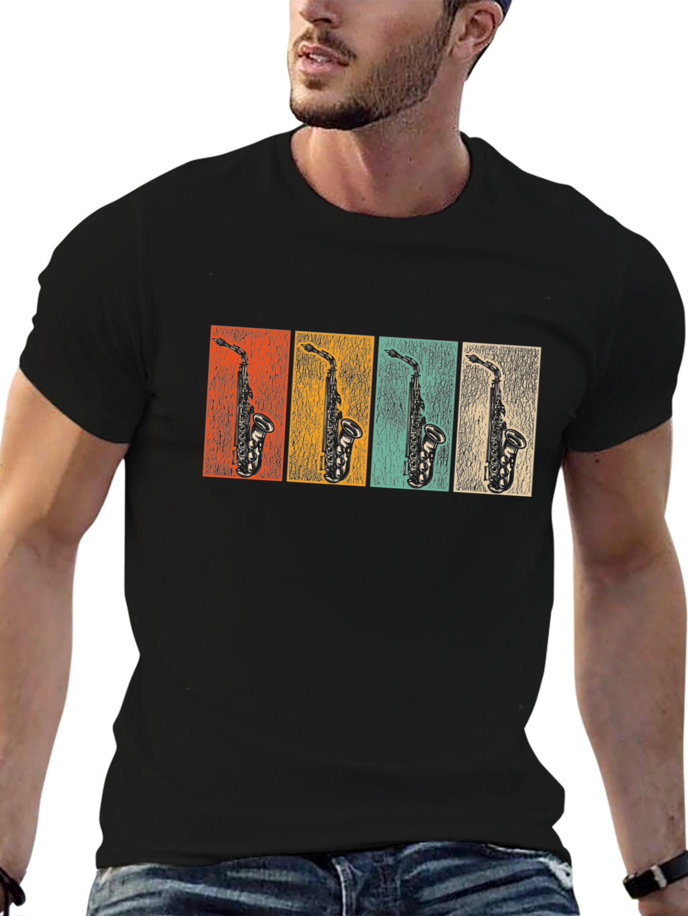 Retro Saxophone Music T-Shirt