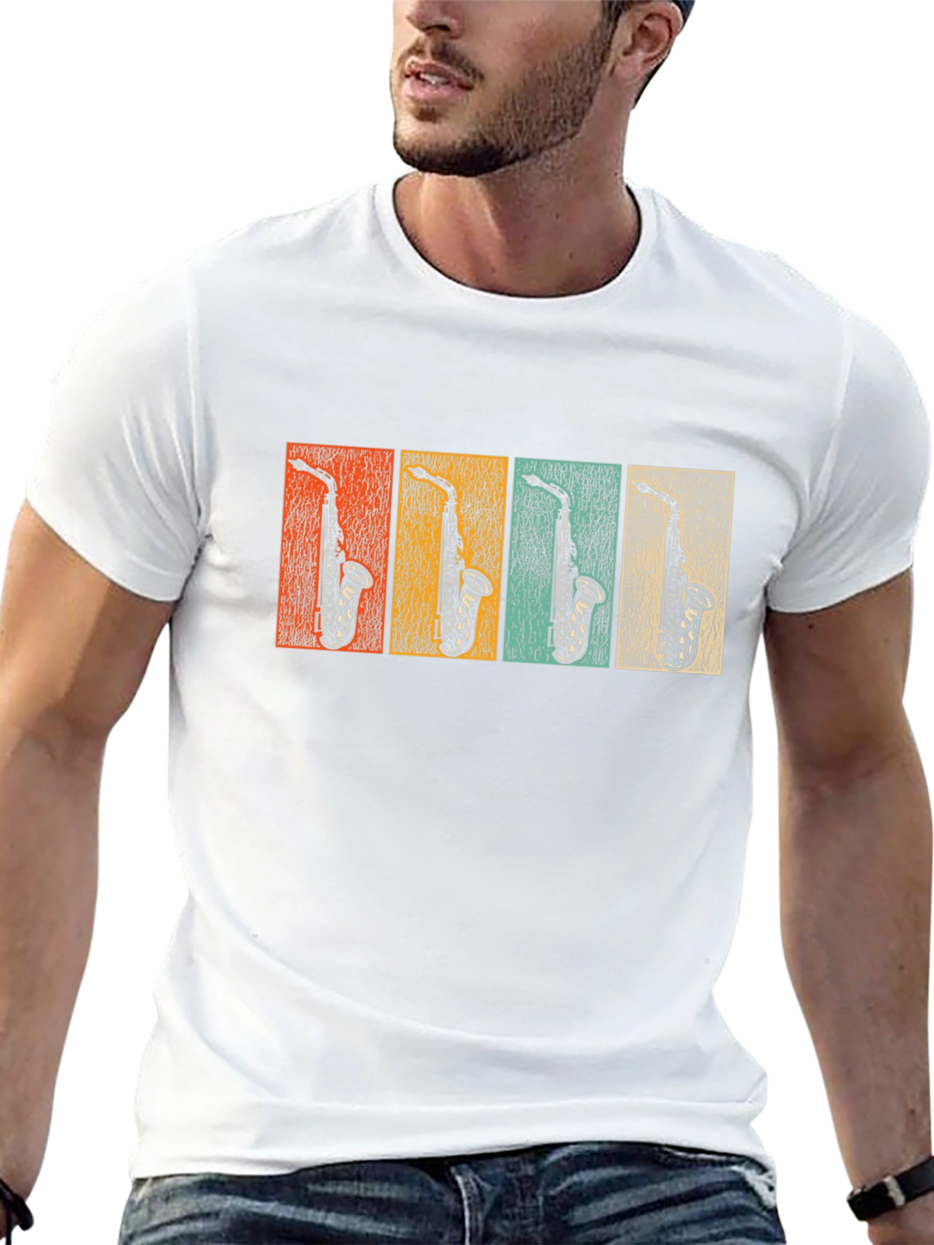 Retro Saxophone Music T-Shirt