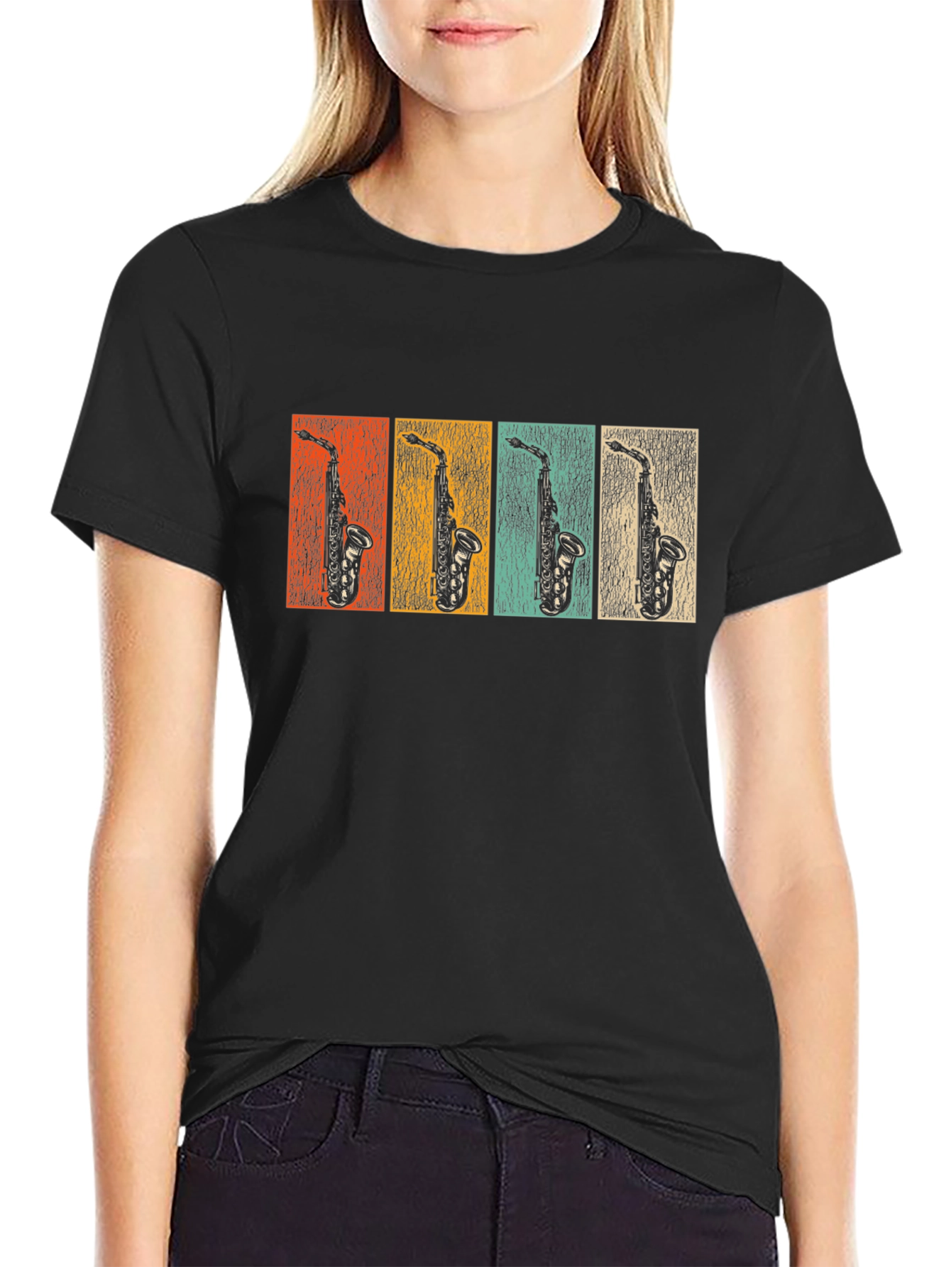 Retro Saxophone Music T-Shirt