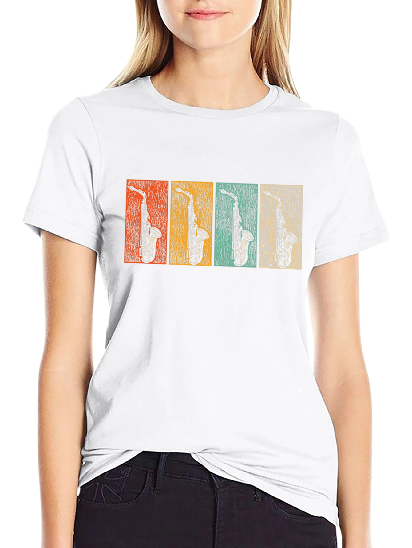 Retro Saxophone Music T-Shirt