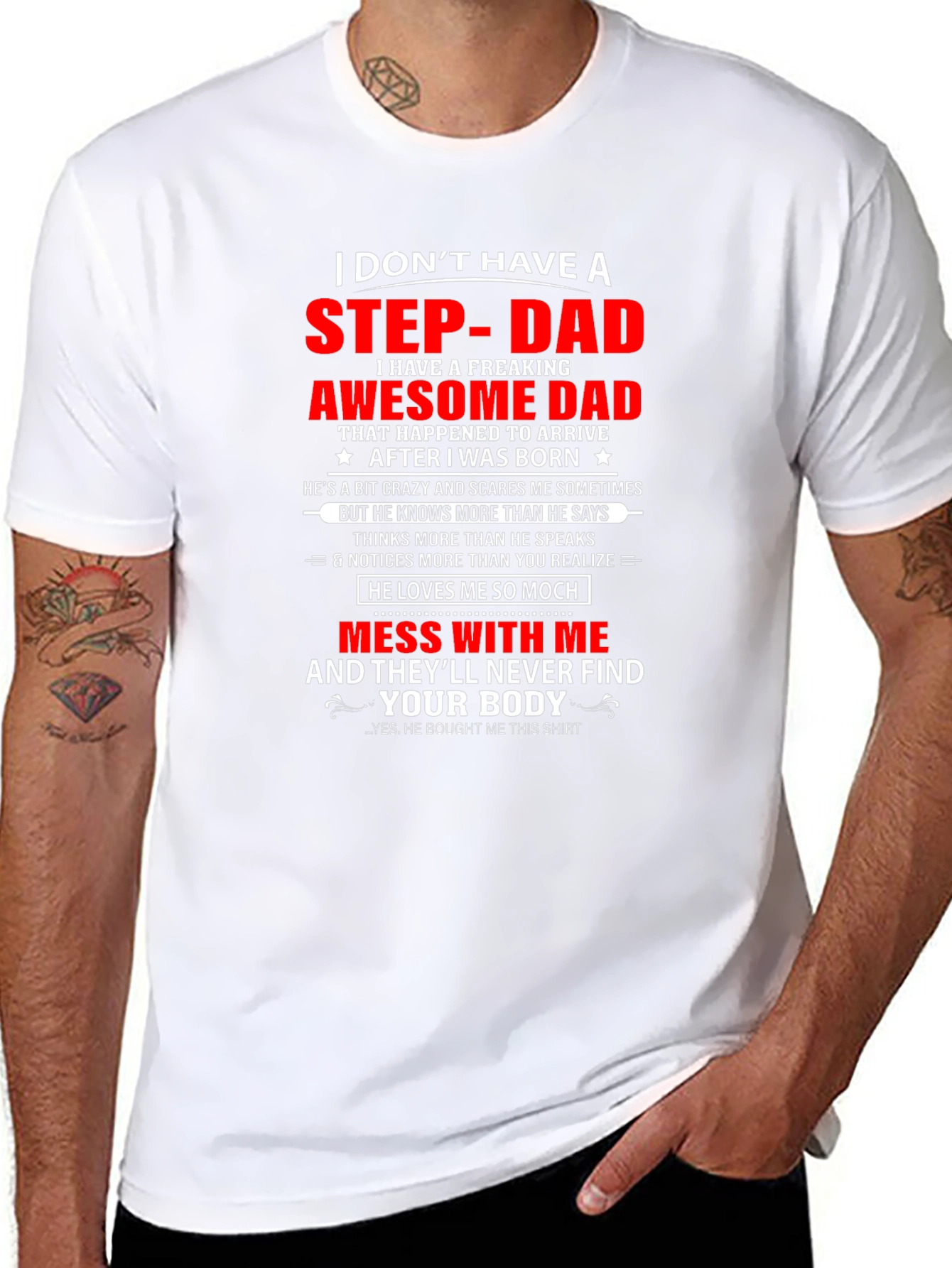 Awesome Step-Dad T-Shirt - Funny Gift