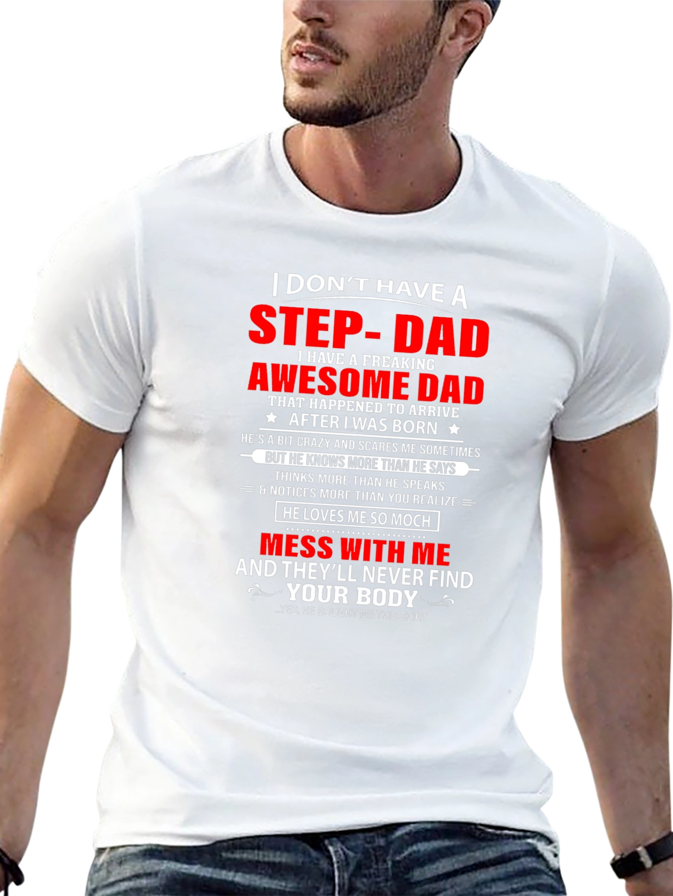 Awesome Step-Dad T-Shirt - Funny Gift