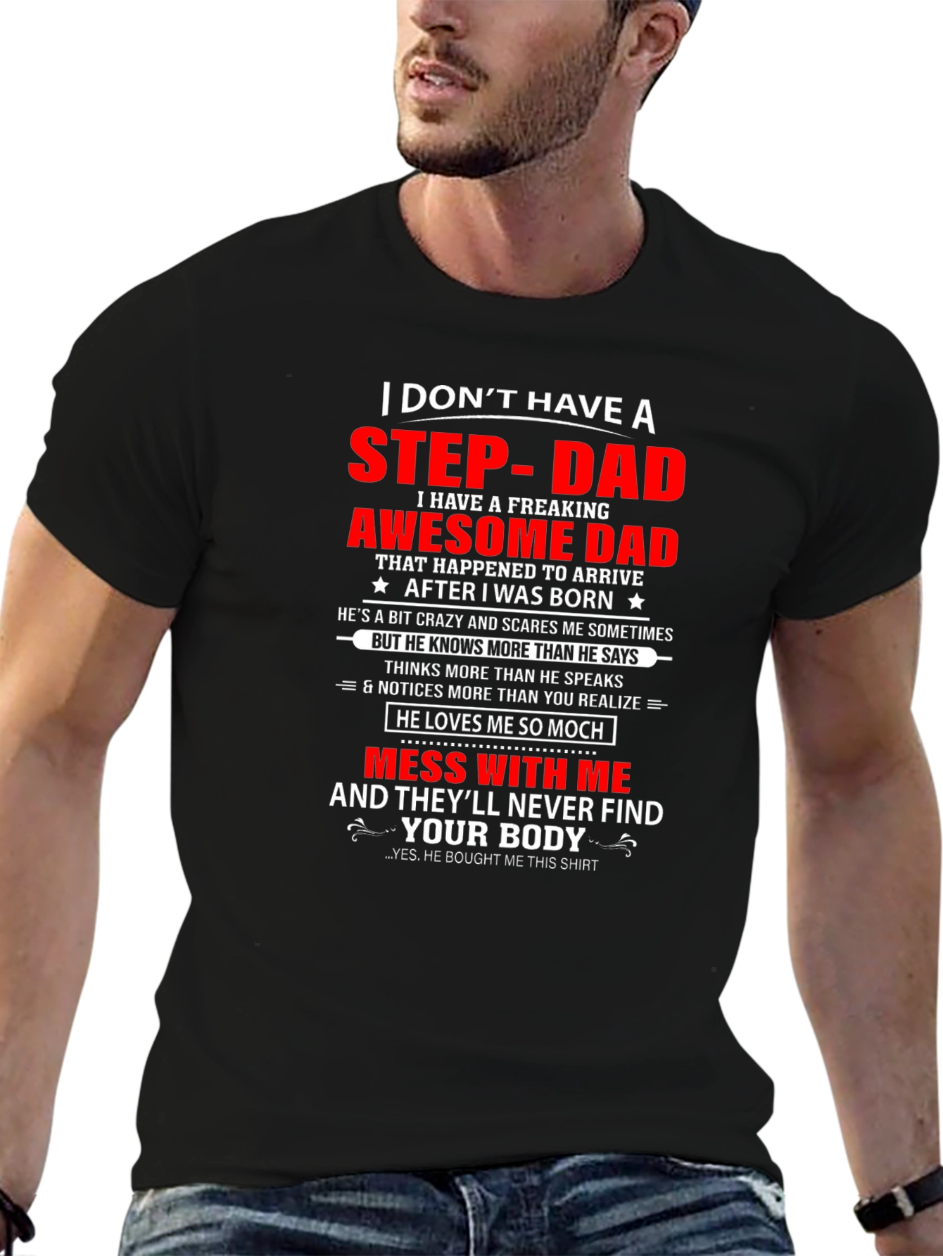 Awesome Step-Dad T-Shirt - Funny Gift