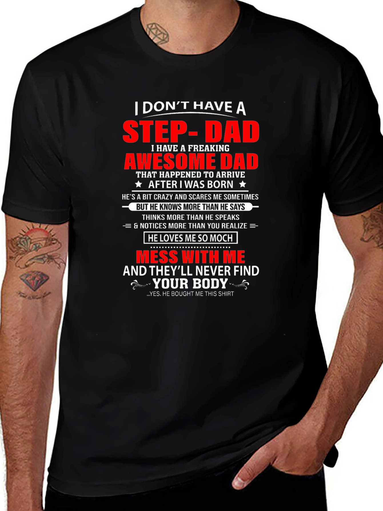 Awesome Step-Dad T-Shirt - Funny Gift