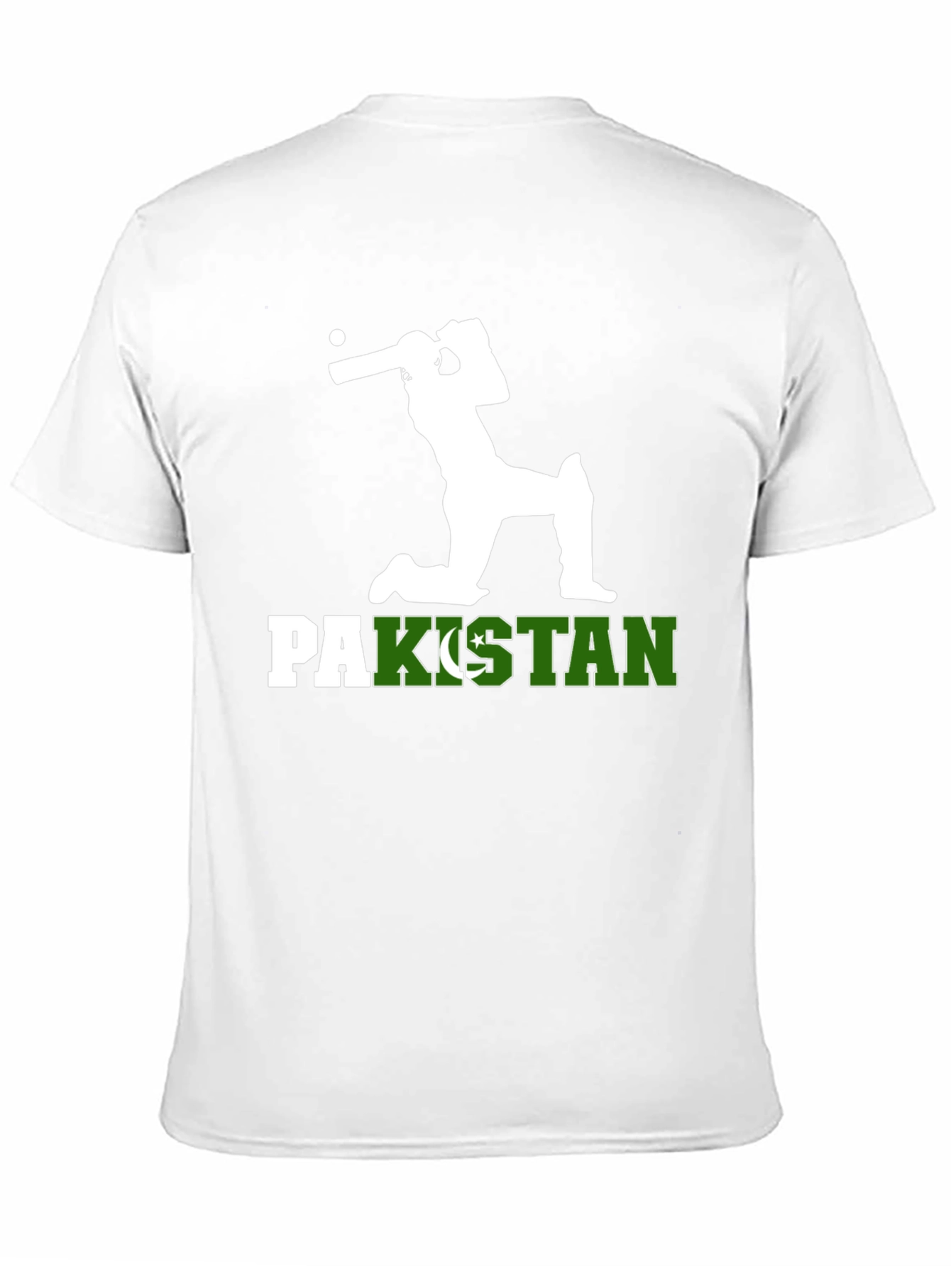 Pakistan Cricket T-Shirt - Batsman Silhouette