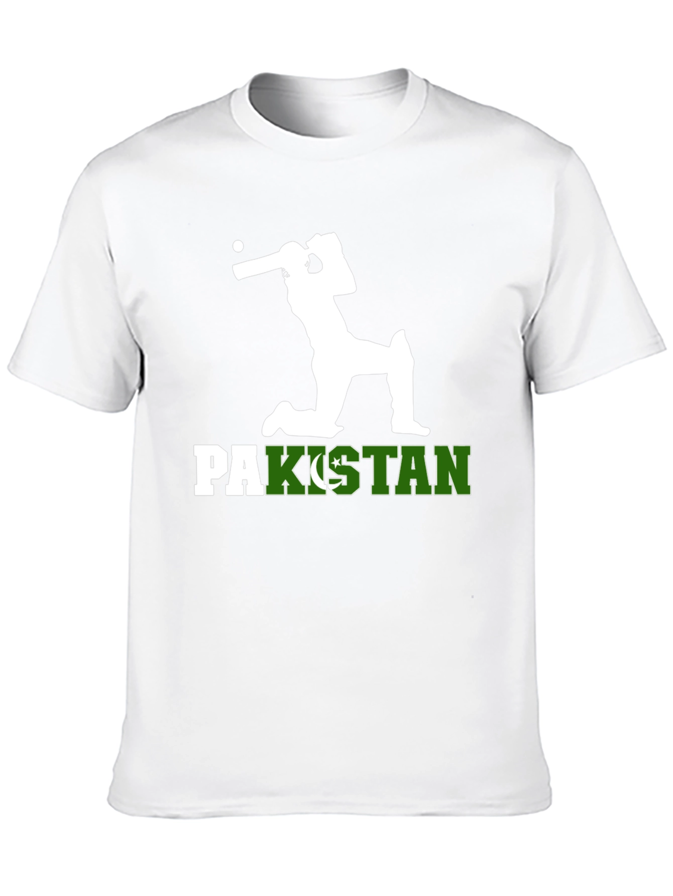 Pakistan Cricket T-Shirt - Batsman Silhouette