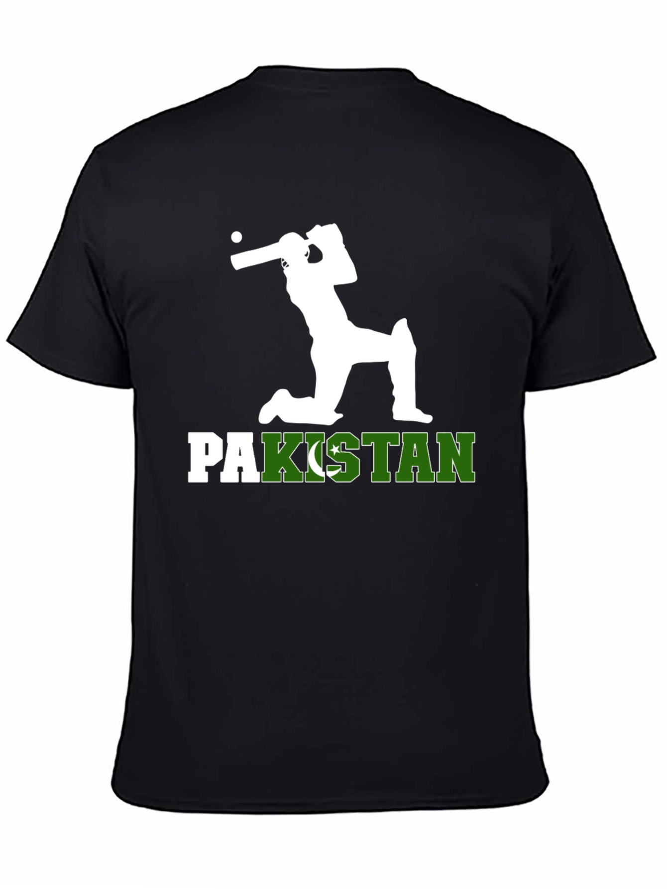 Pakistan Cricket T-Shirt - Batsman Silhouette