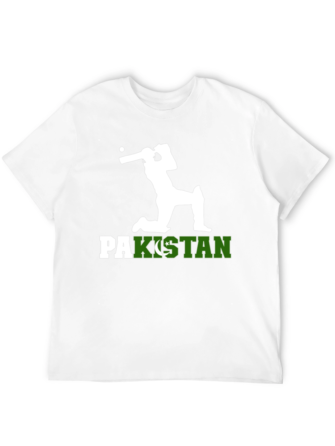 Pakistan Cricket T-Shirt - Batsman Silhouette