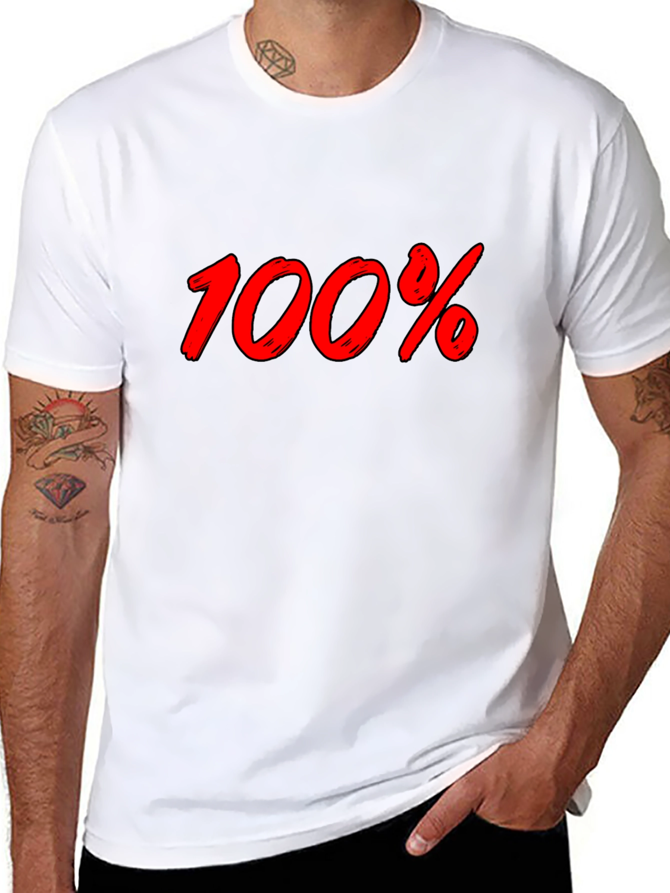 100% Graphic Black T-Shirt