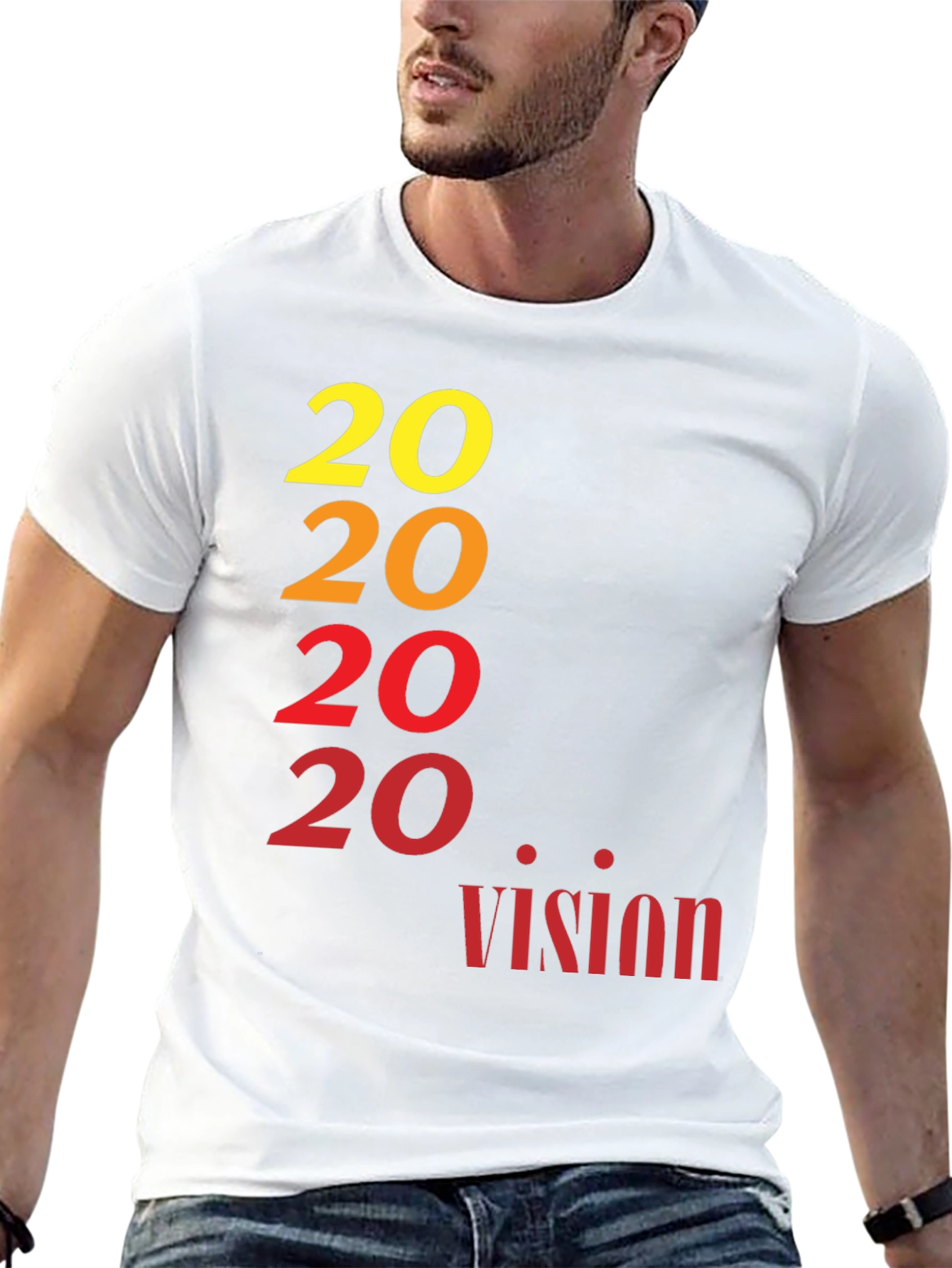 2020 Vision Graphic Tee - Stylish Mens T-Shirt