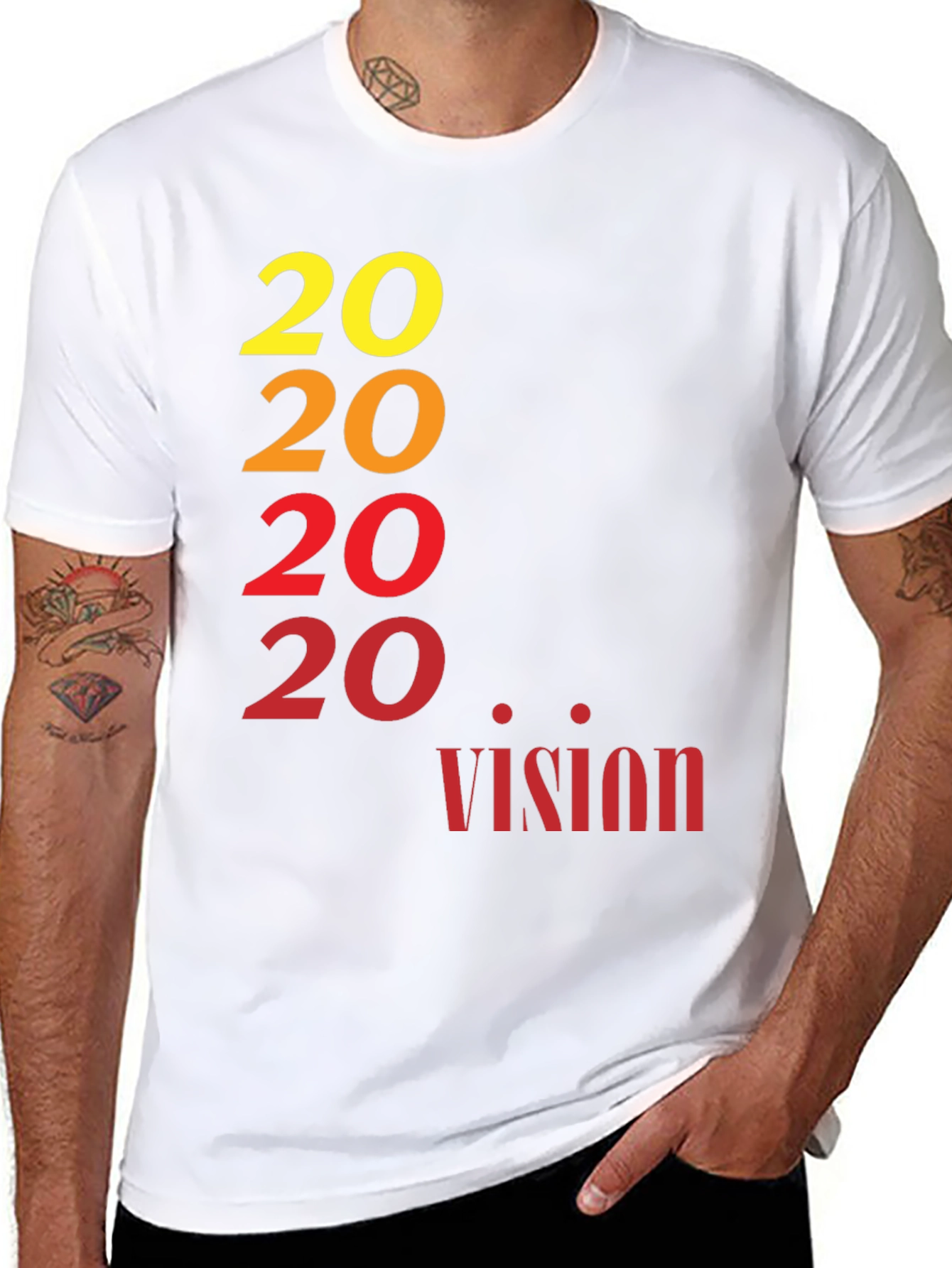 2020 Vision Graphic Tee - Stylish Mens T-Shirt