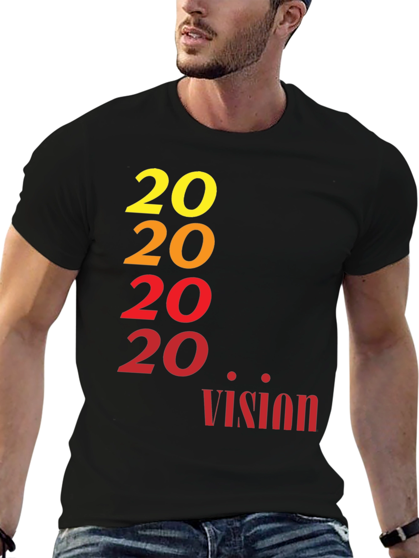 2020 Vision Graphic Tee - Stylish Mens T-Shirt