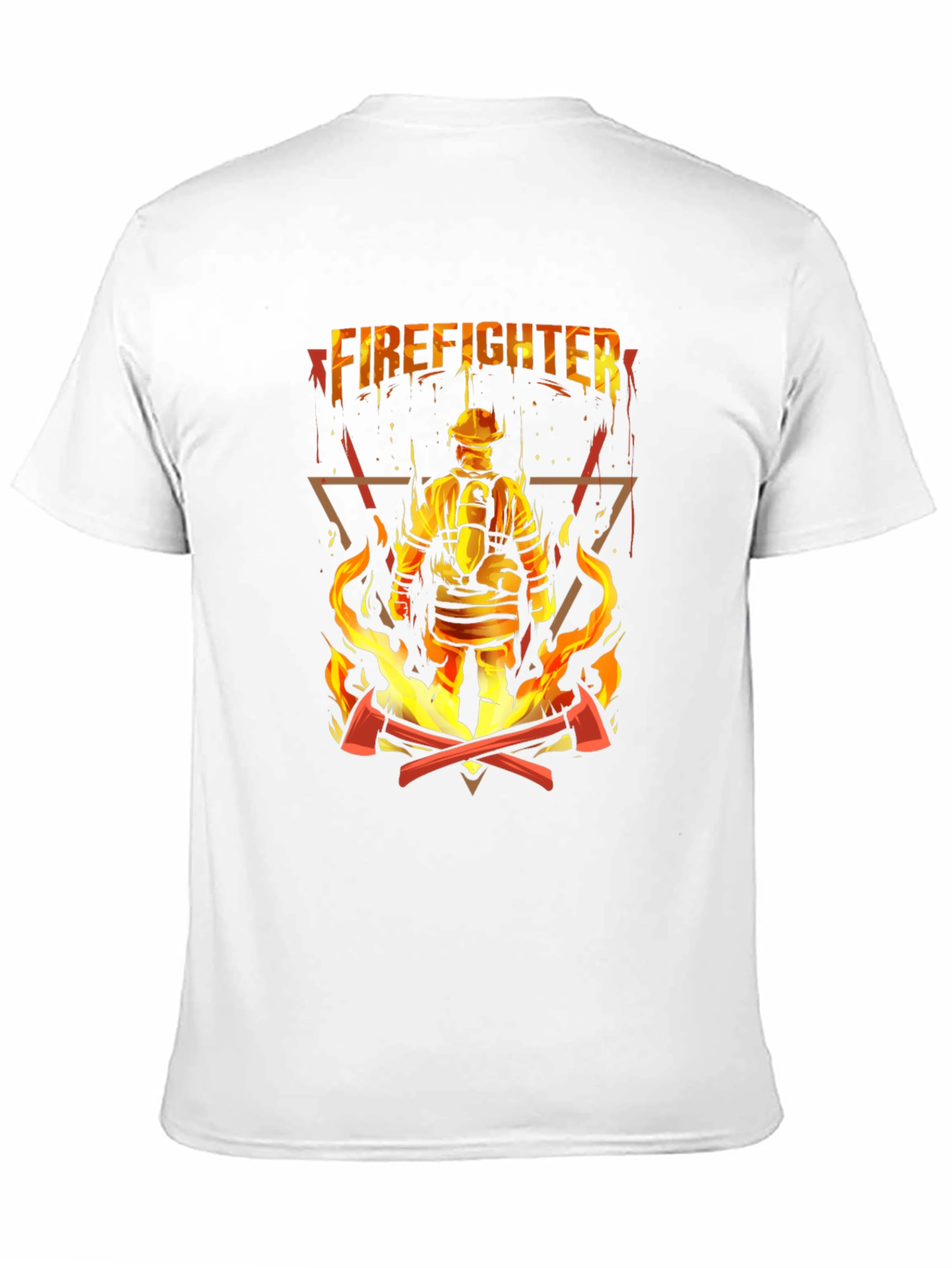 Firefighter Graphic Tee - Black Cotton T-Shirt