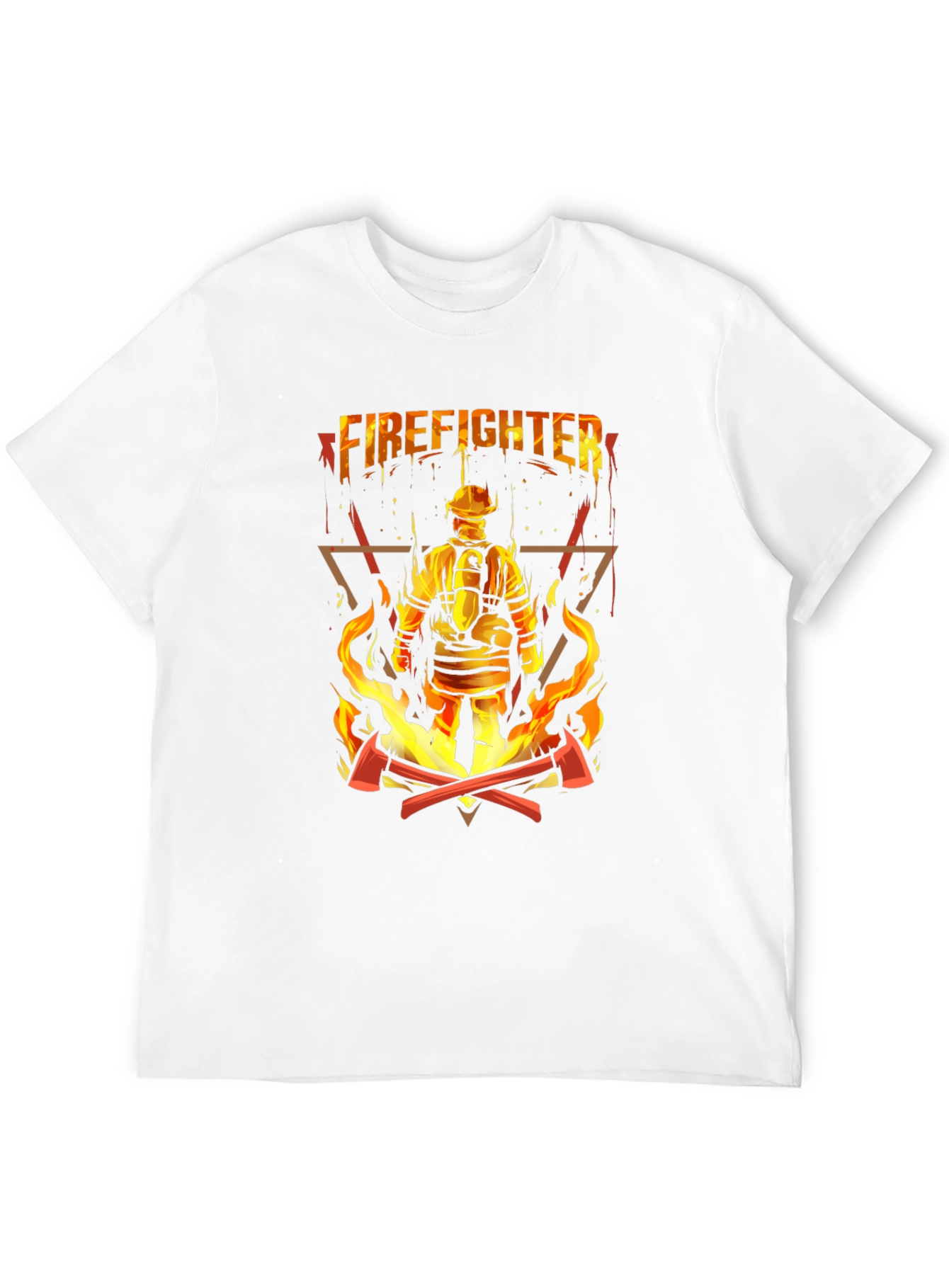 Firefighter Graphic Tee - Black Cotton T-Shirt