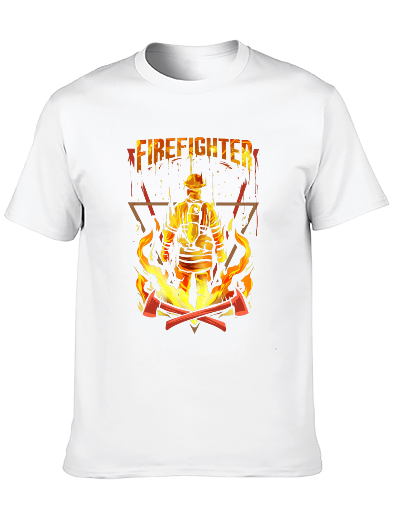 Firefighter Graphic Tee - Black Cotton T-Shirt