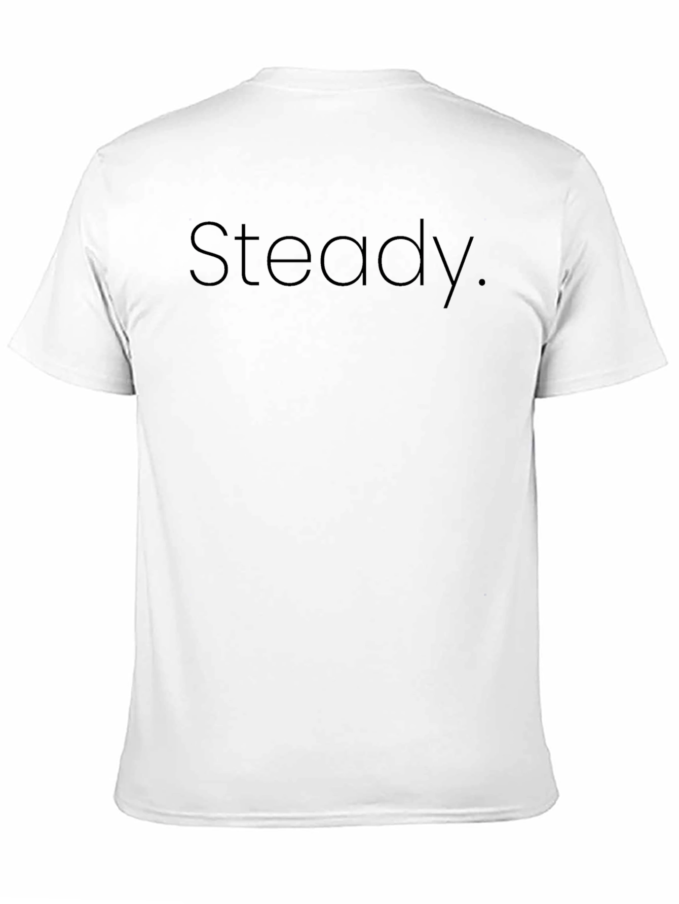 Steady Black Graphic Tee - Soft Cotton Blend
