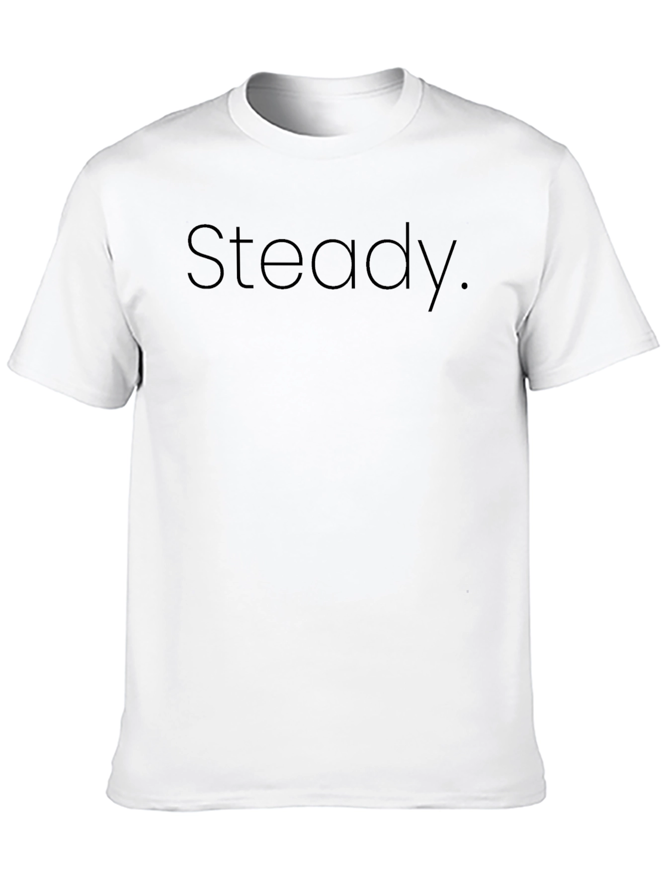 Steady Black Graphic Tee - Soft Cotton Blend