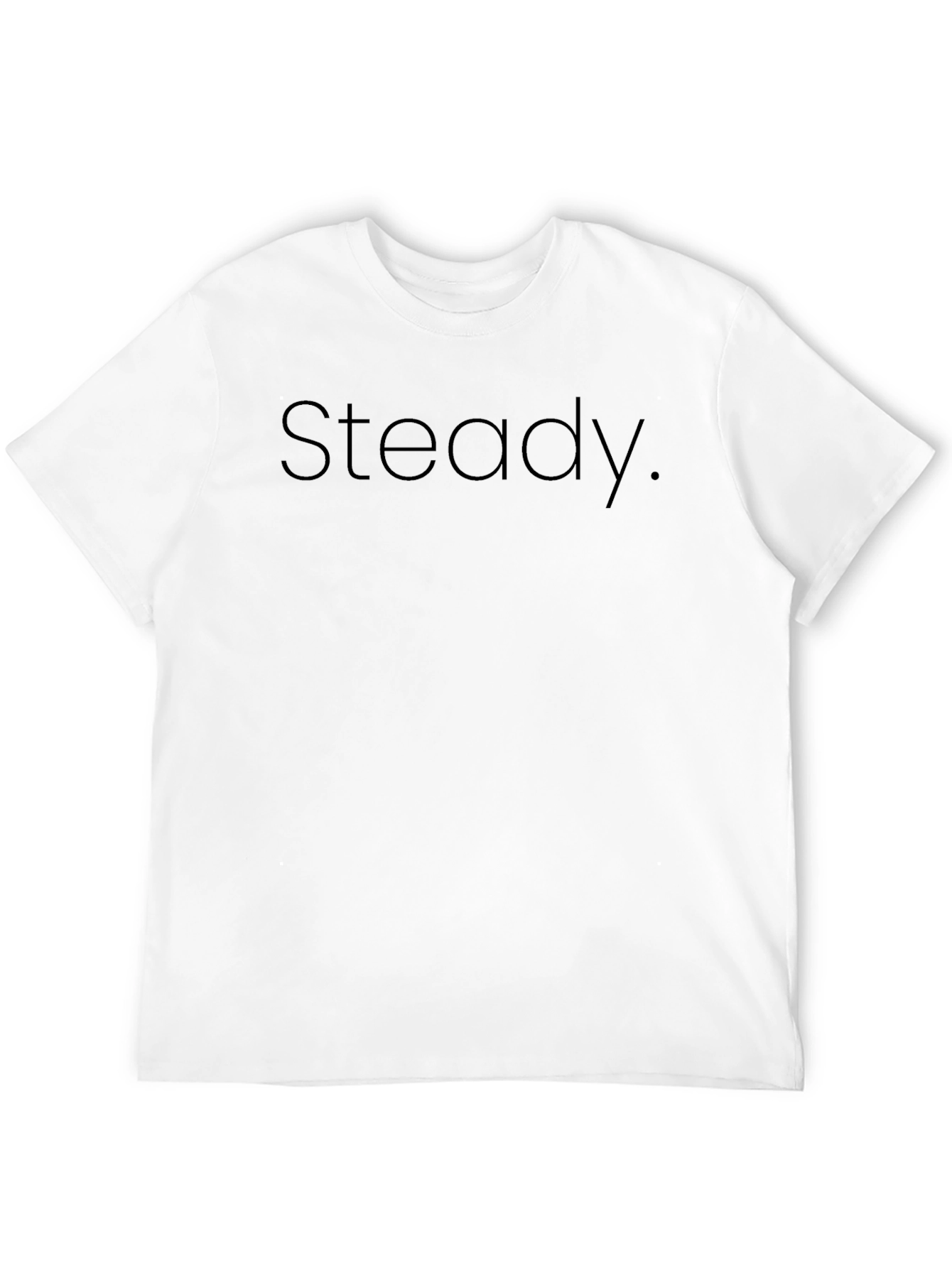 Steady Black Graphic Tee - Soft Cotton Blend