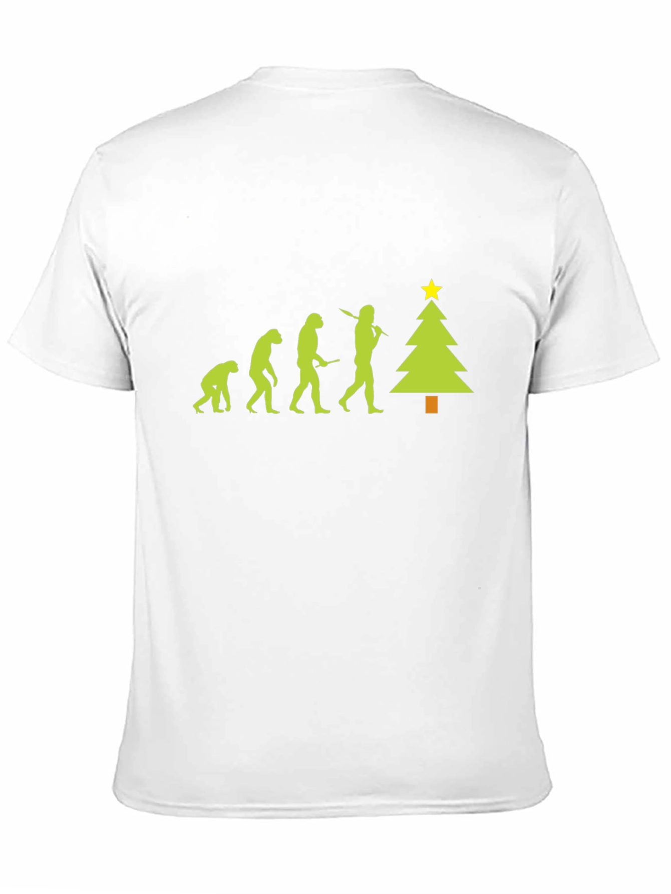 Evolution to Christmas Tree Black T-Shirt