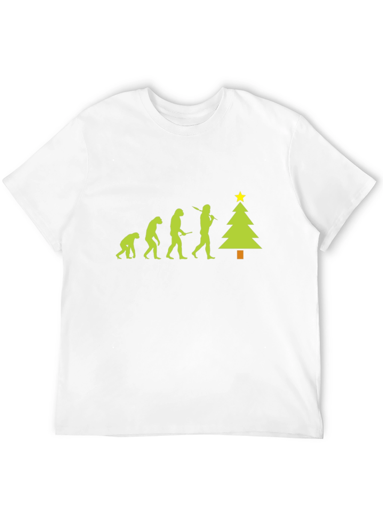 Evolution to Christmas Tree Black T-Shirt