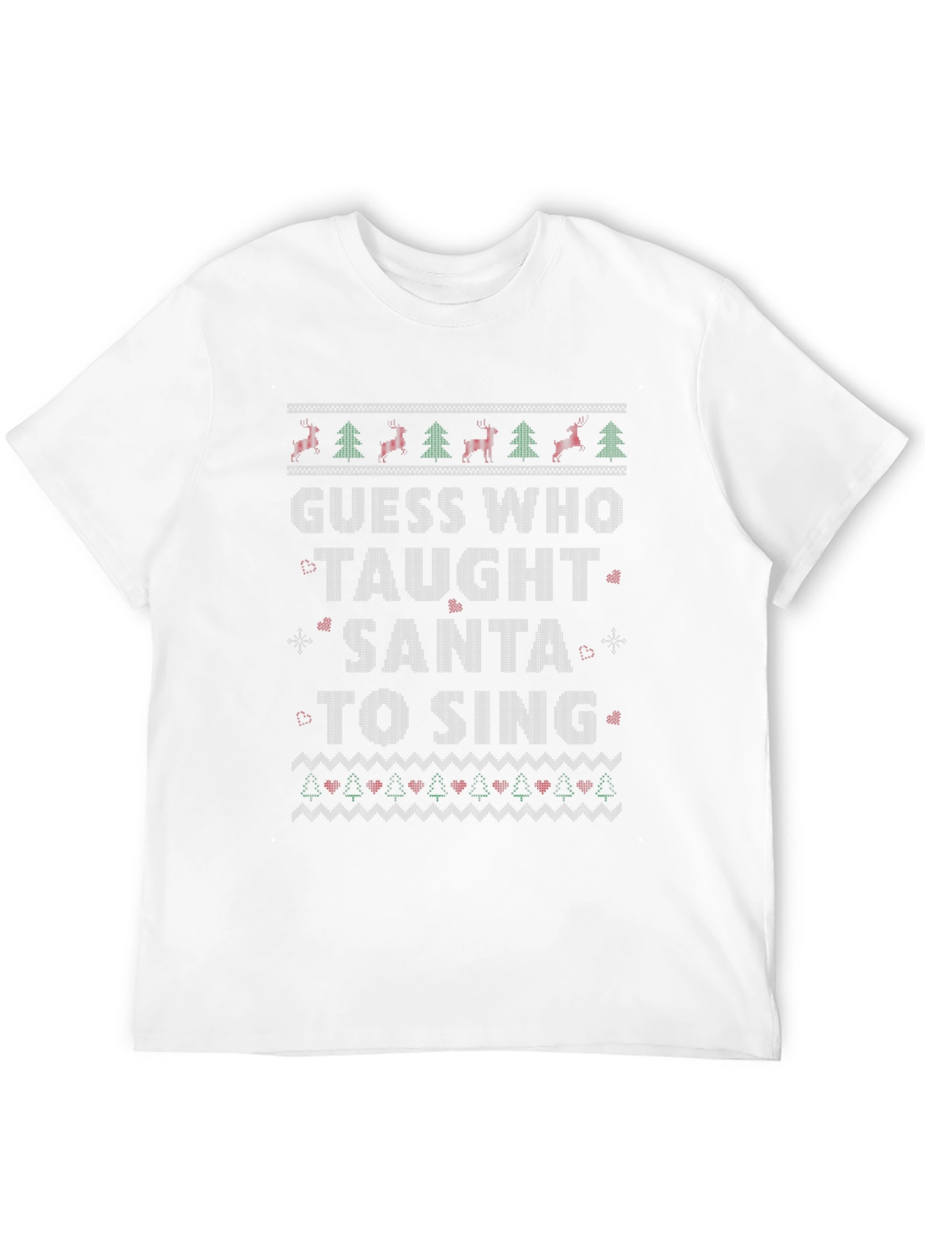 Christmas Ugly Sweater T-Shirt - Santa Singing Tee