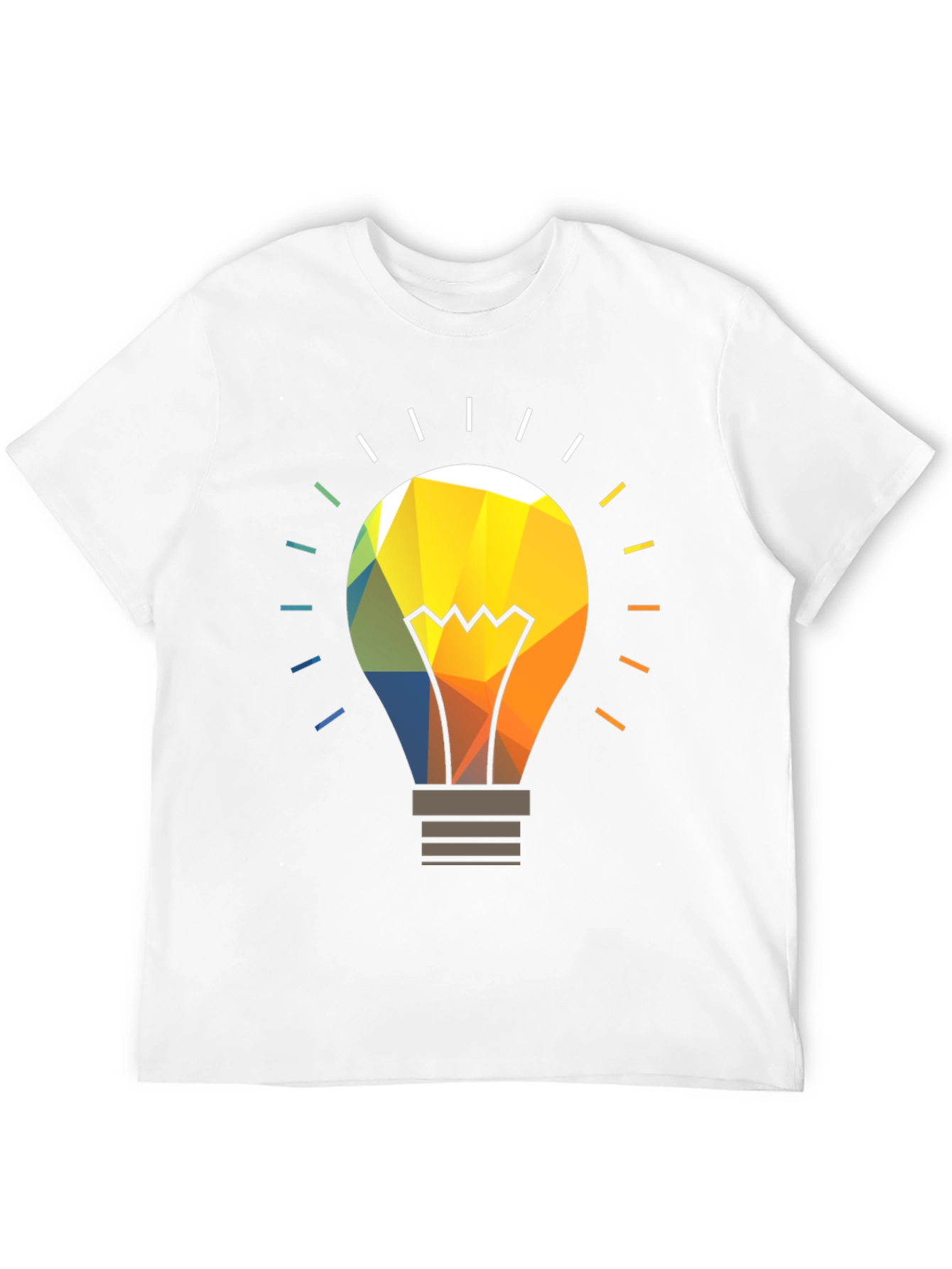 Geometric Light Bulb Graphic Tee - Modern Idea T-Shirt