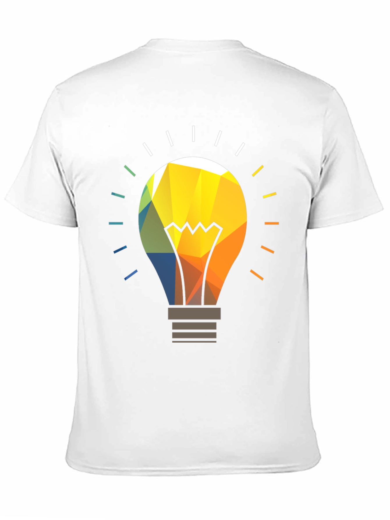 Geometric Light Bulb Graphic Tee - Modern Idea T-Shirt