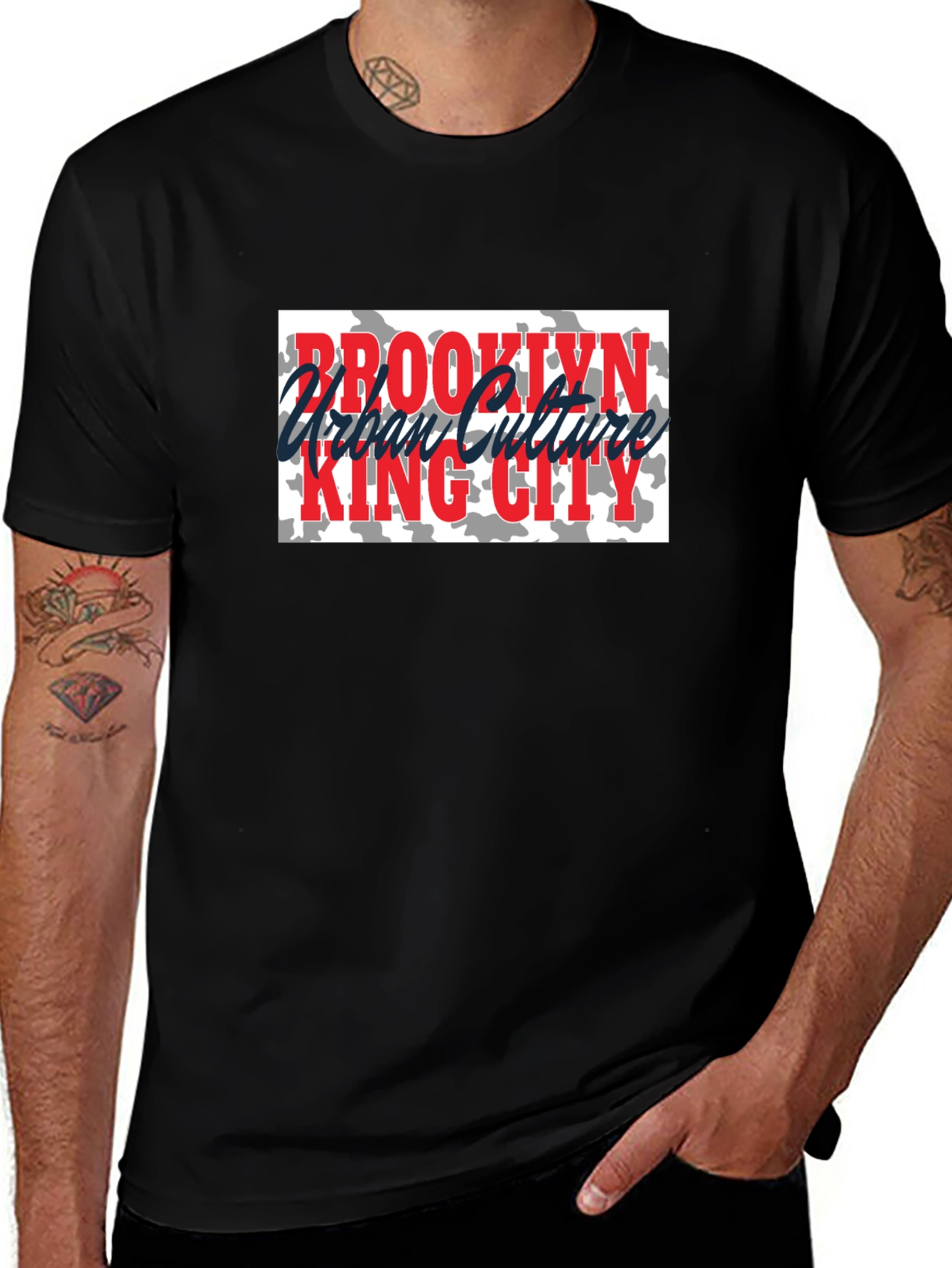 Brooklyn Urban Culture King City Black Tee