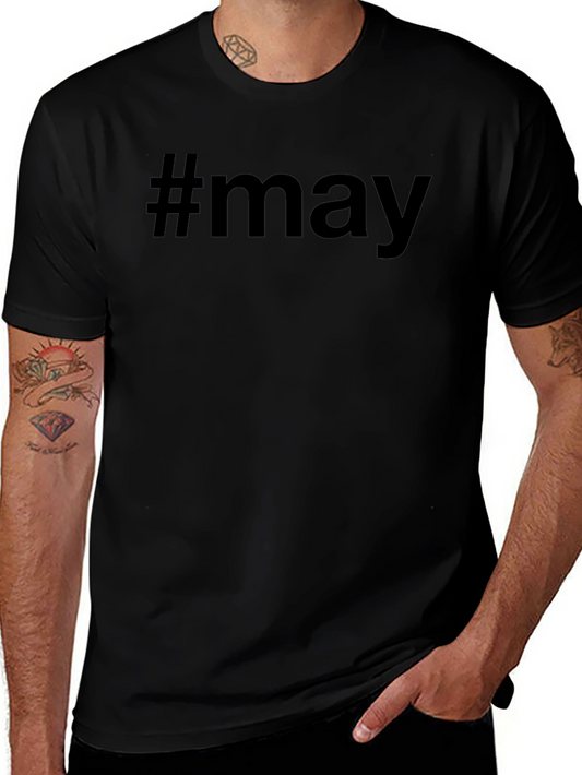 #may Hashtag Graphic Tee - Unisex Black T-Shirt