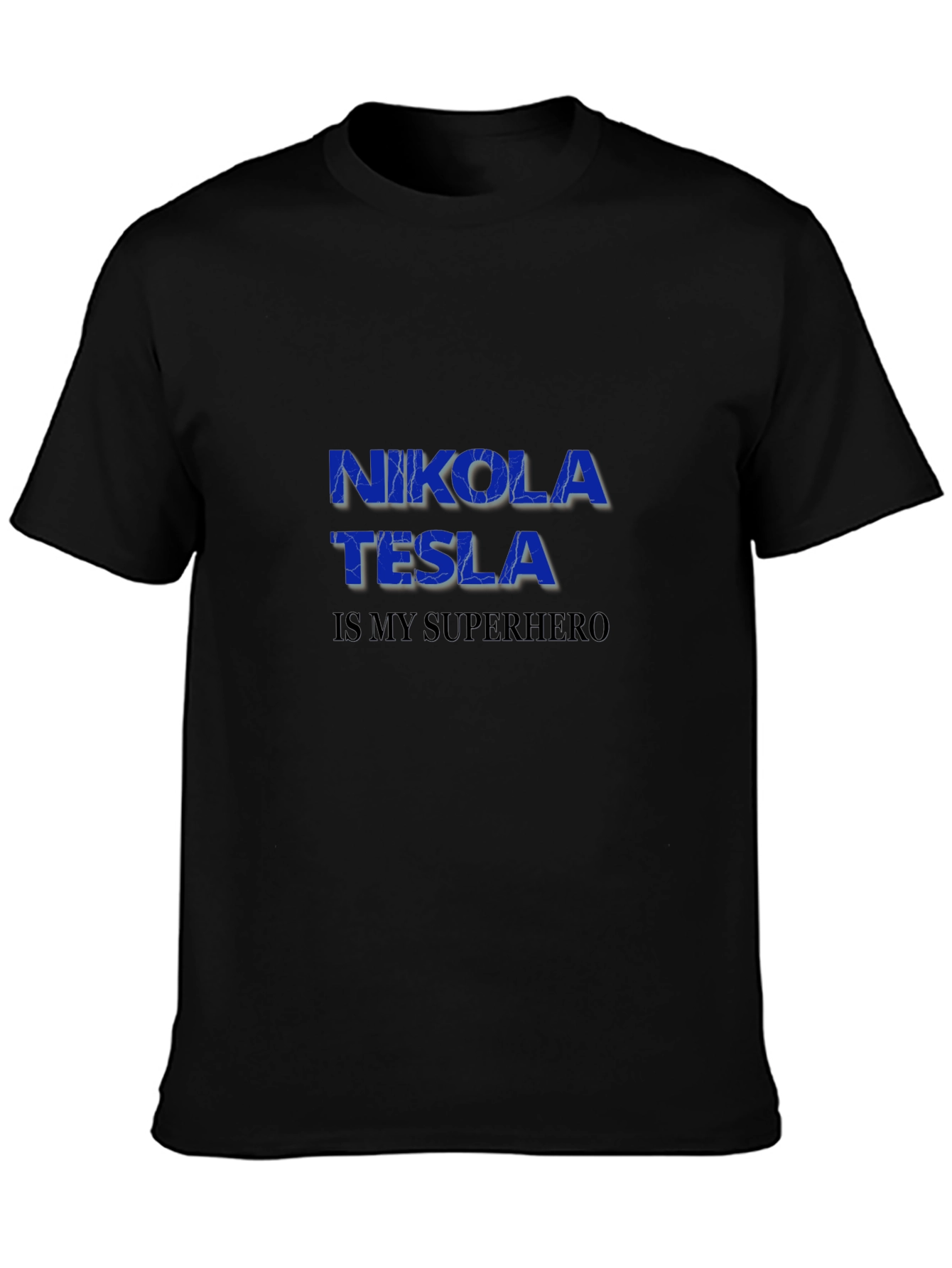 Nikola Tesla Superhero Graphic Tee - Black