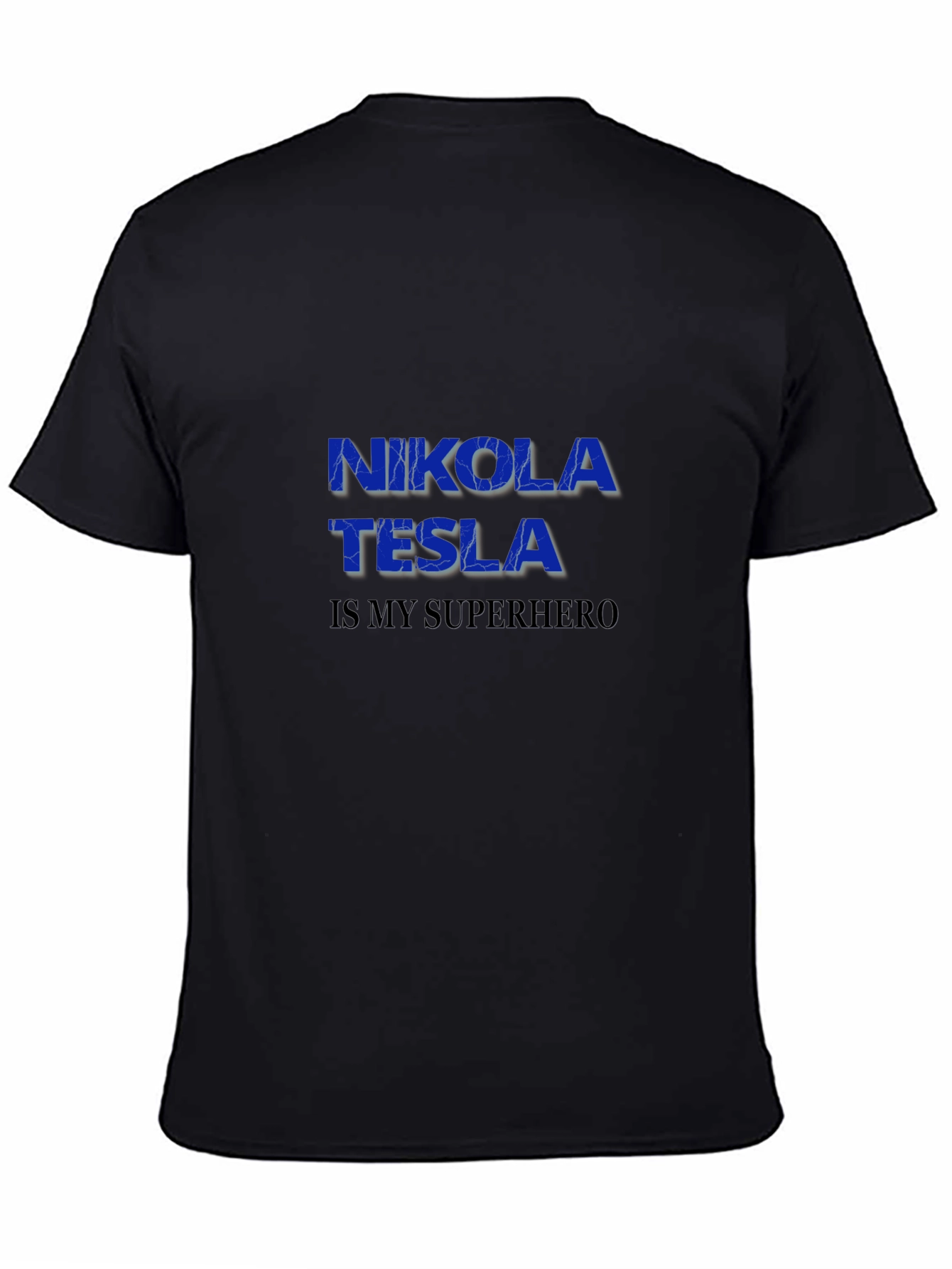 Nikola Tesla Superhero Graphic Tee - Black