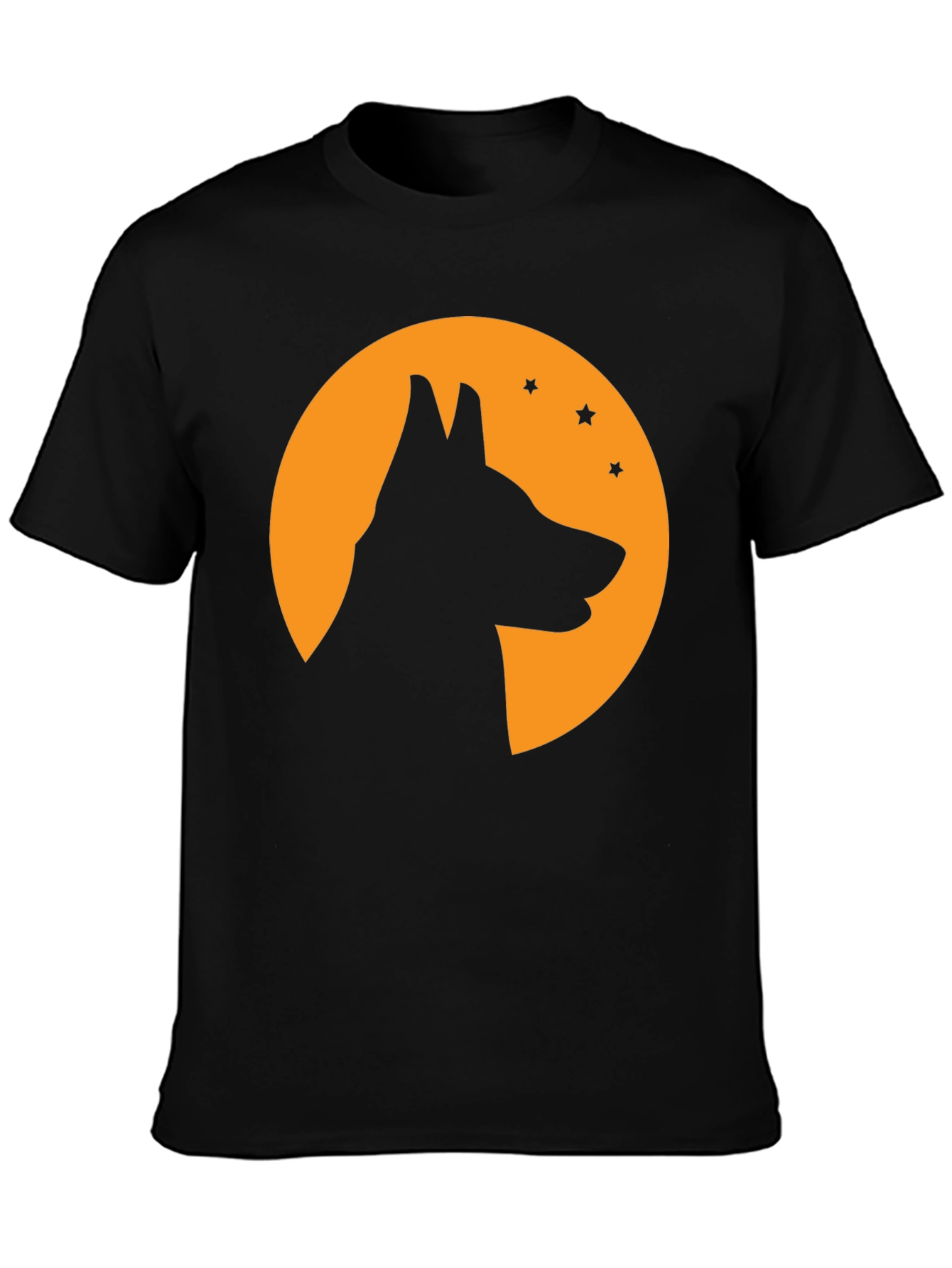 Dog Silhouette Moon T-Shirt - Halloween Tee