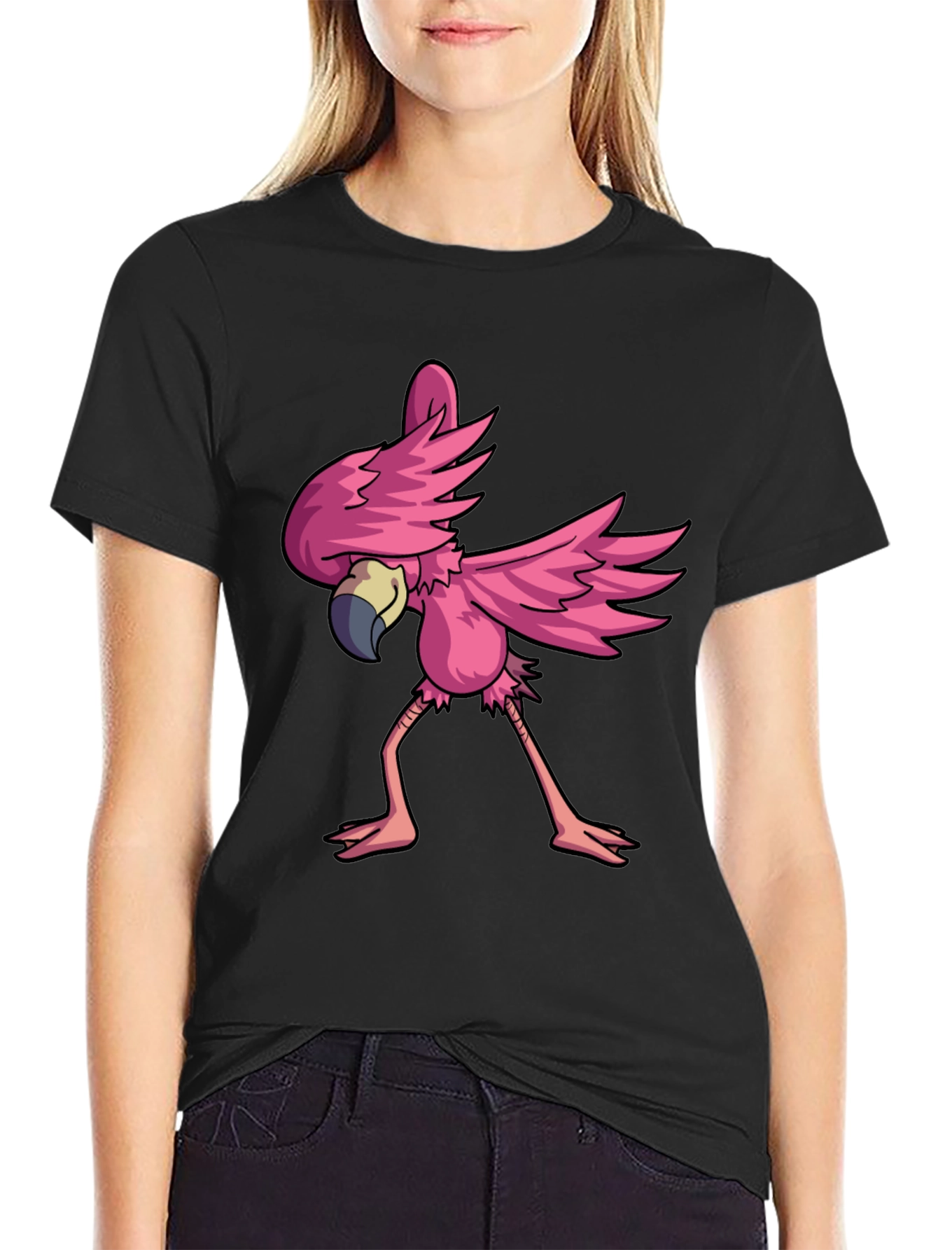 Flamingo Dab T-Shirt - Fun Animal Tee