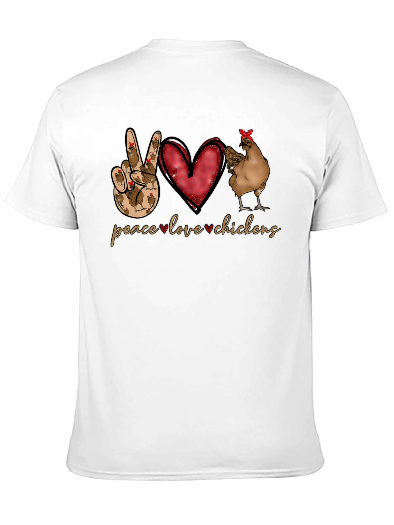 Peace Love Chickens Graphic Tee