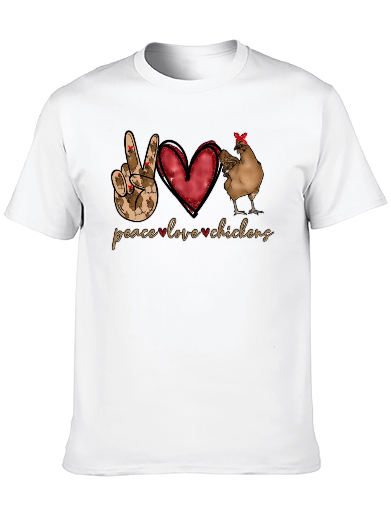 Peace Love Chickens Graphic Tee